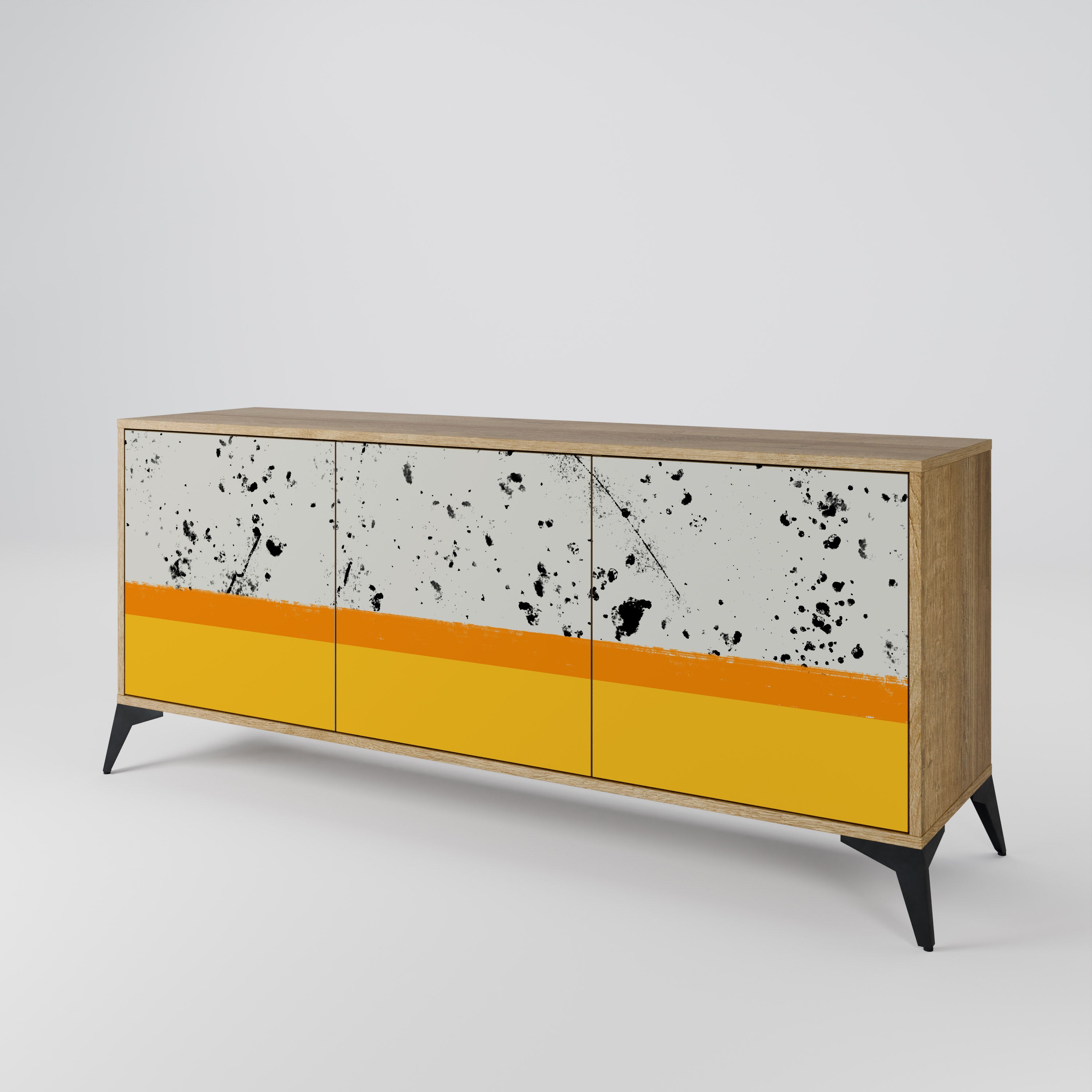 DYED BY ORANGE 3-Door Sideboard