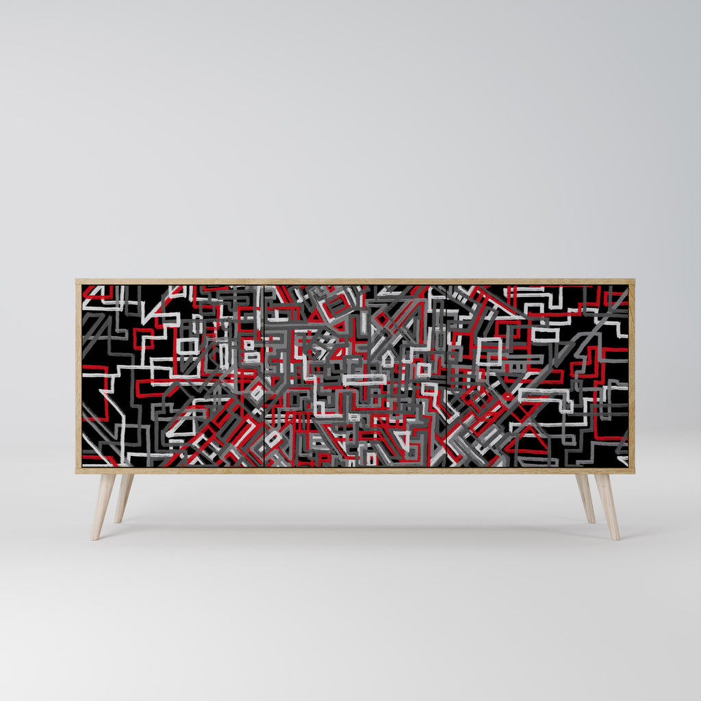 BROKEN LINES Třídveřová komoda