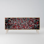 BROKEN LINES Třídveřová komoda