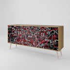 BROKEN LINES Třídveřová komoda