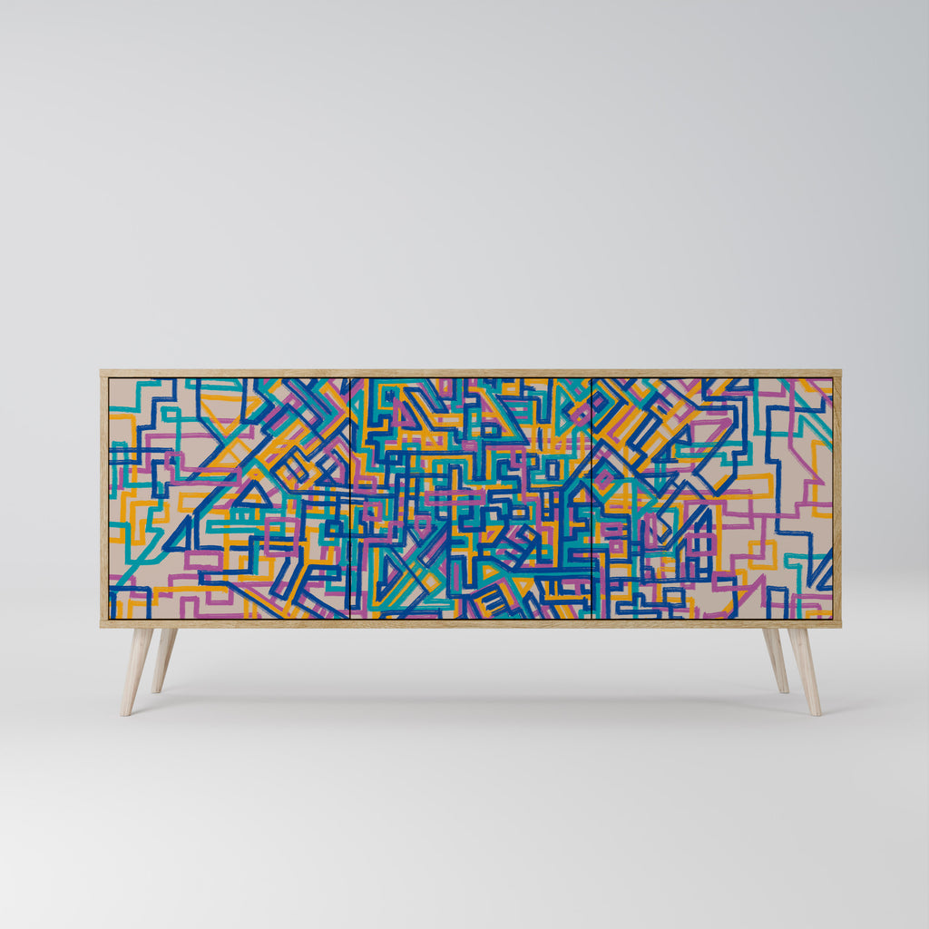 MEMORIES MAP Třídveřová komoda