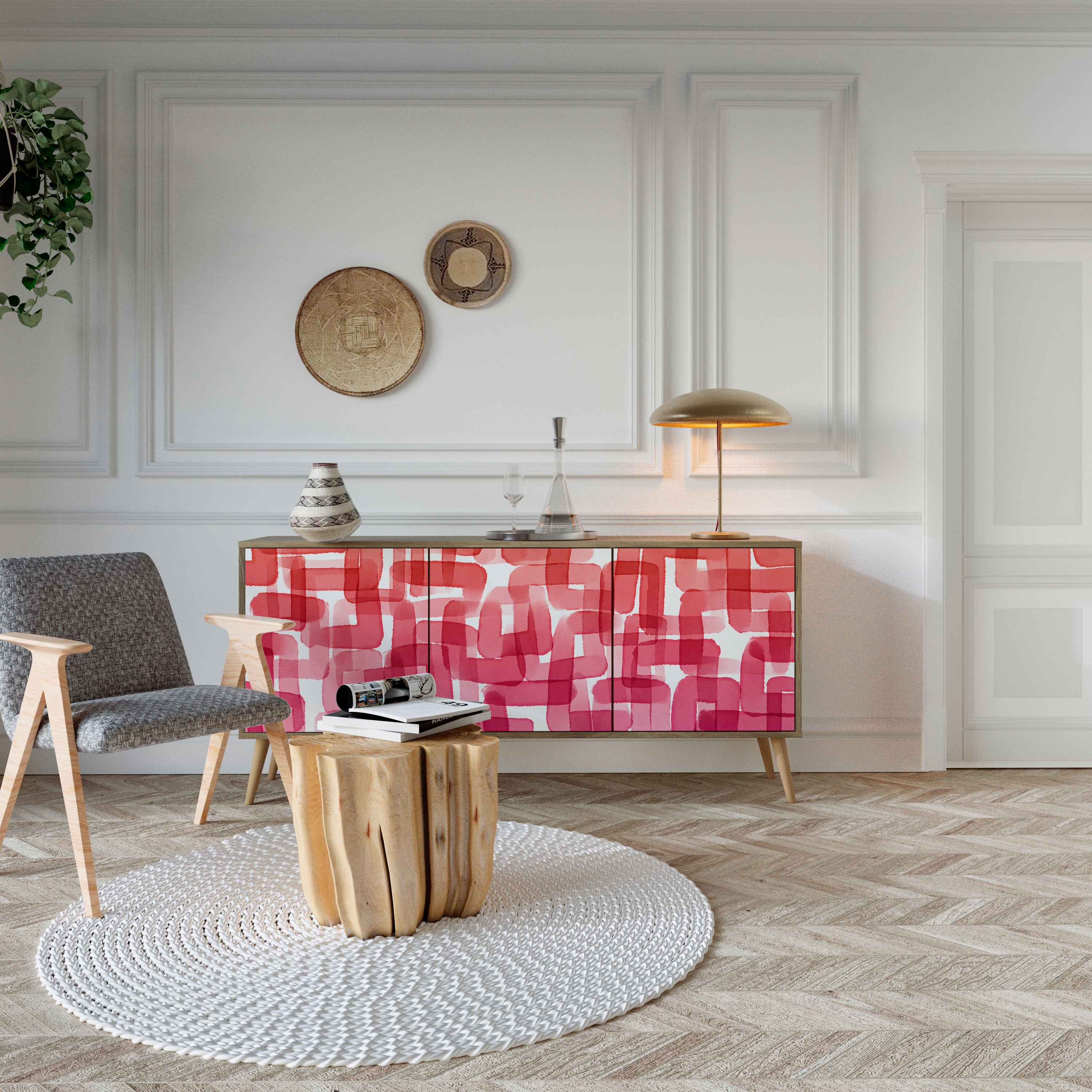 KALEIDOSCOPIC CUBISM 3-Door Sideboard