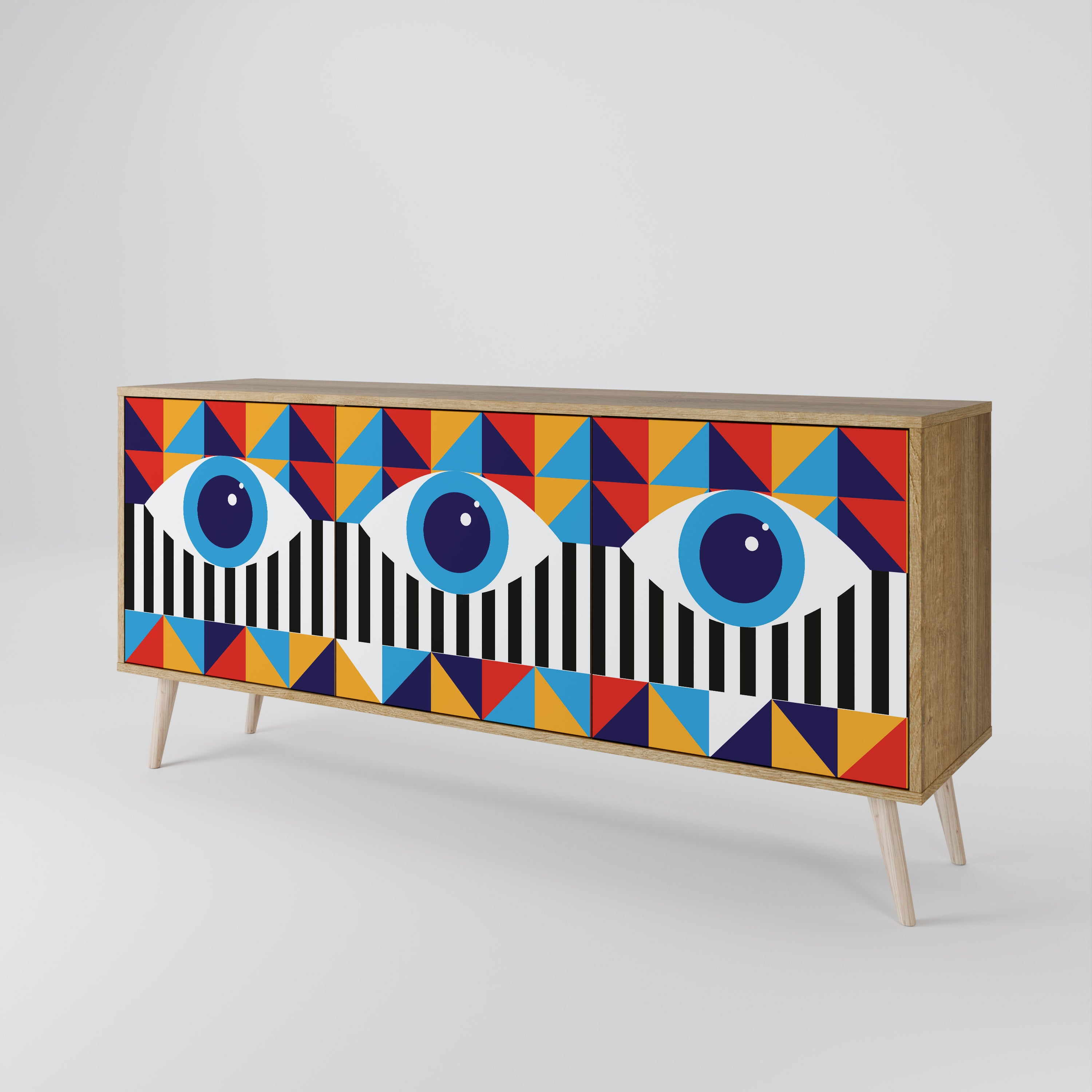 ABSTRACTION AND GEOMETRY 3-Door Sideboard