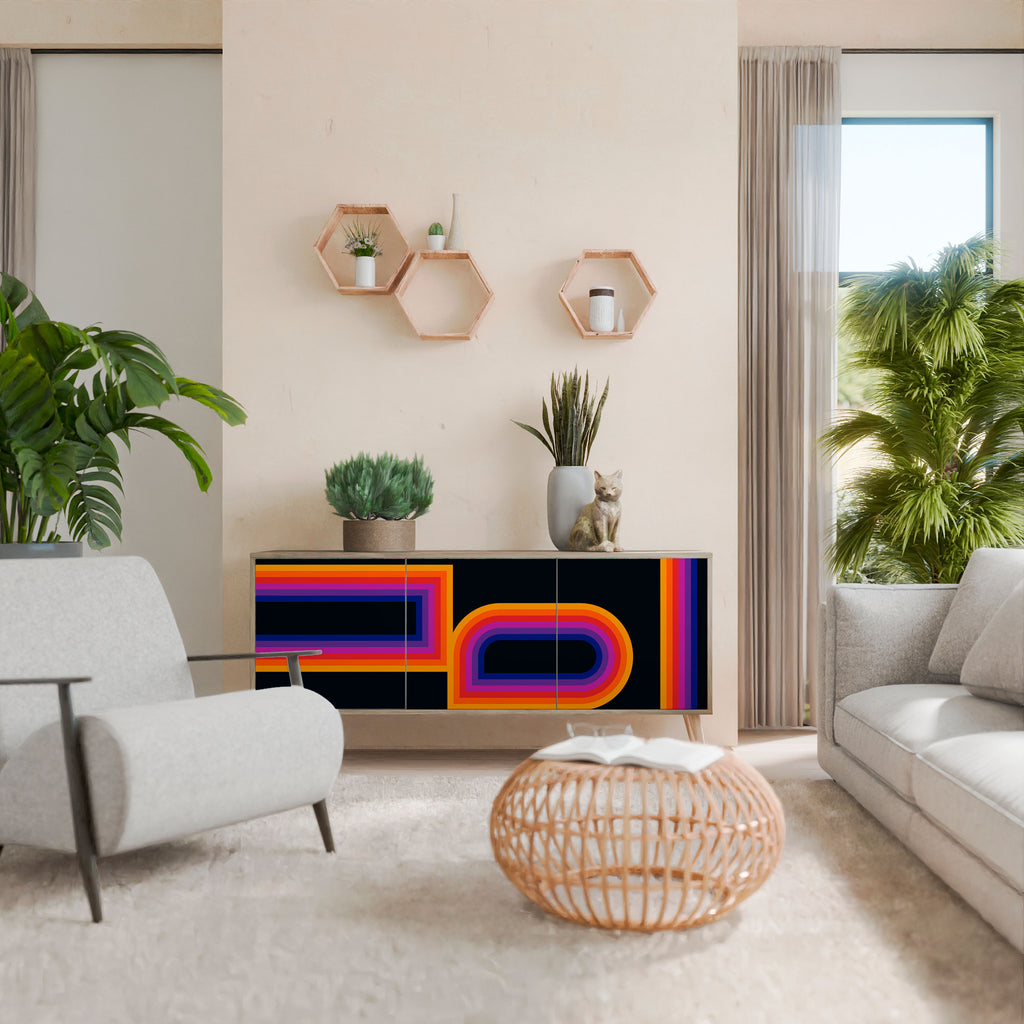 BLINDED BY THE LIGHTS 3-Door Sideboard