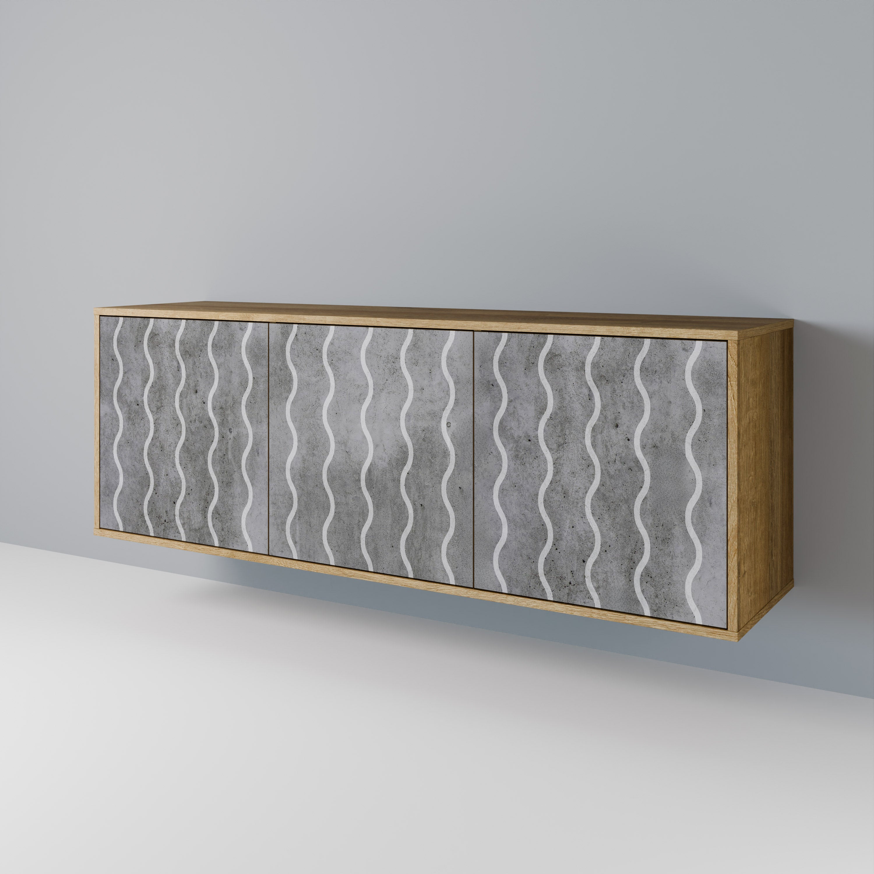 WAVES OF CONCRETE 3-Door Sideboard