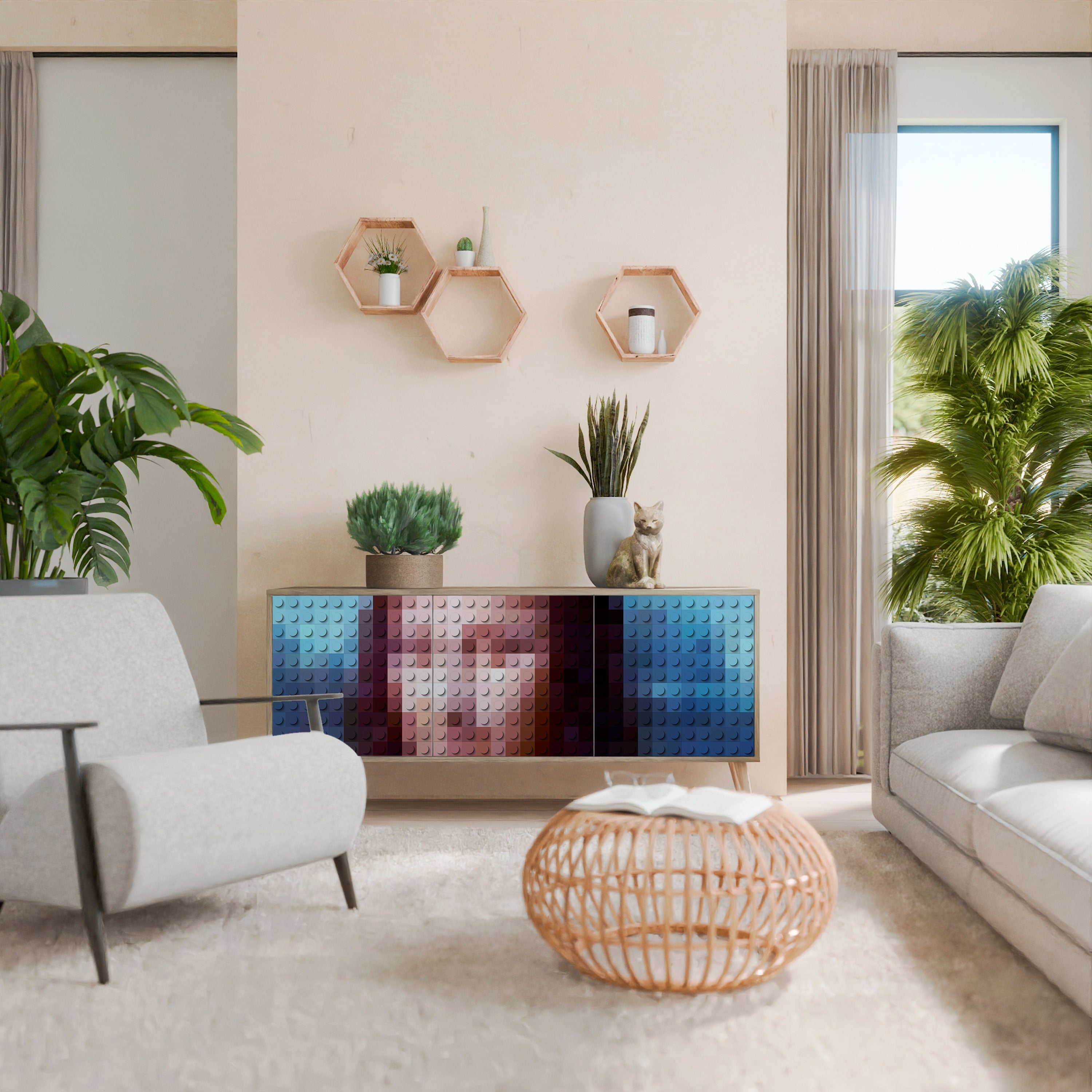 CONSTRUCTIVE ART 3-Door Sideboard