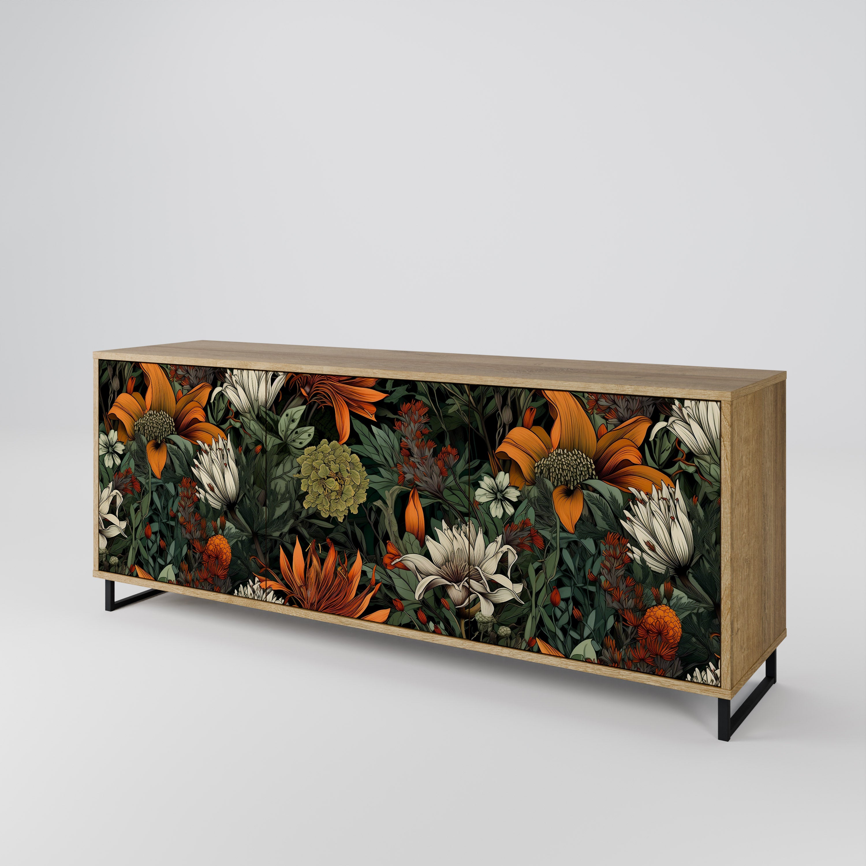 MIDNIGHT SPROUT 3-Door Sideboard