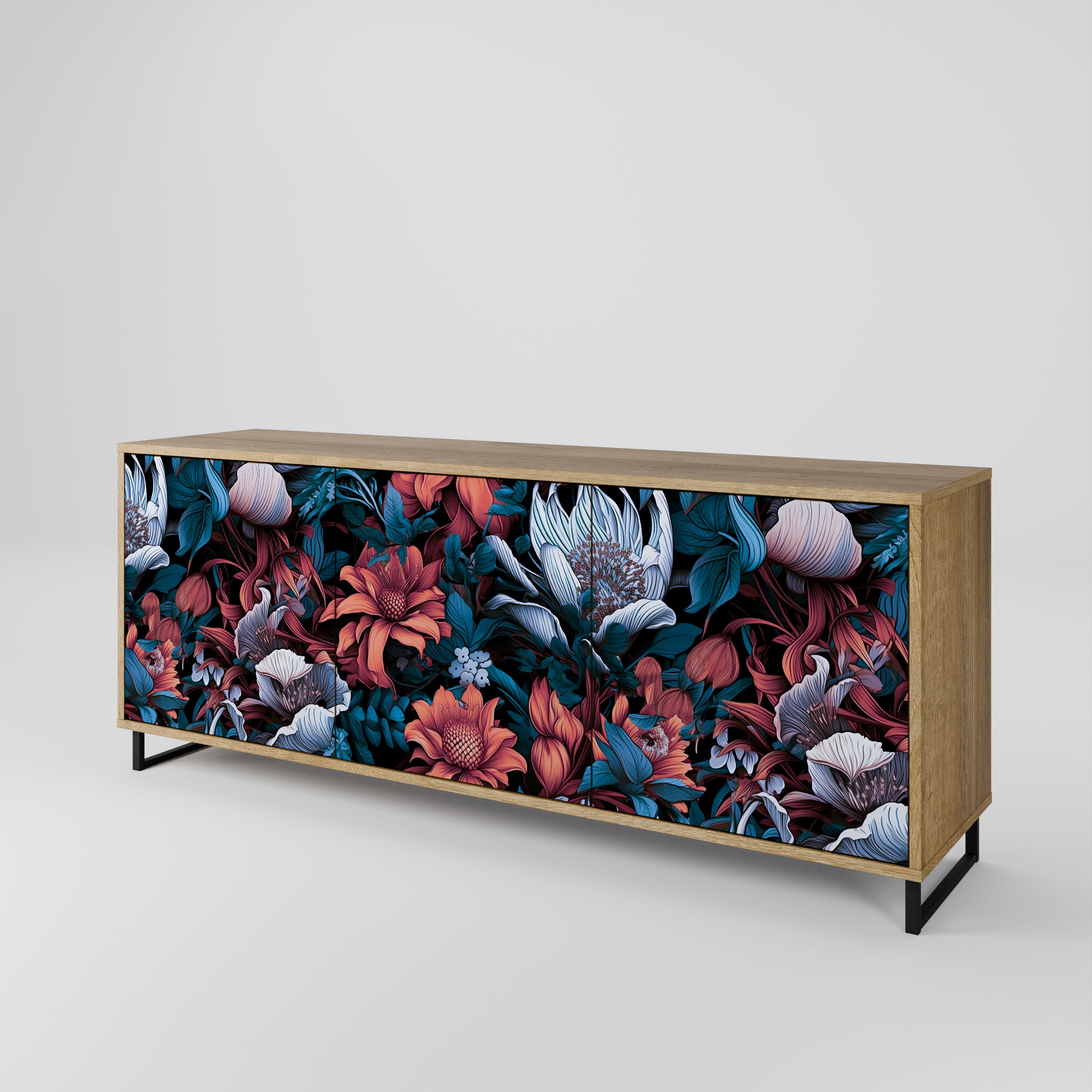 ETHEREAL BLOSSOMS 3-Door Sideboard