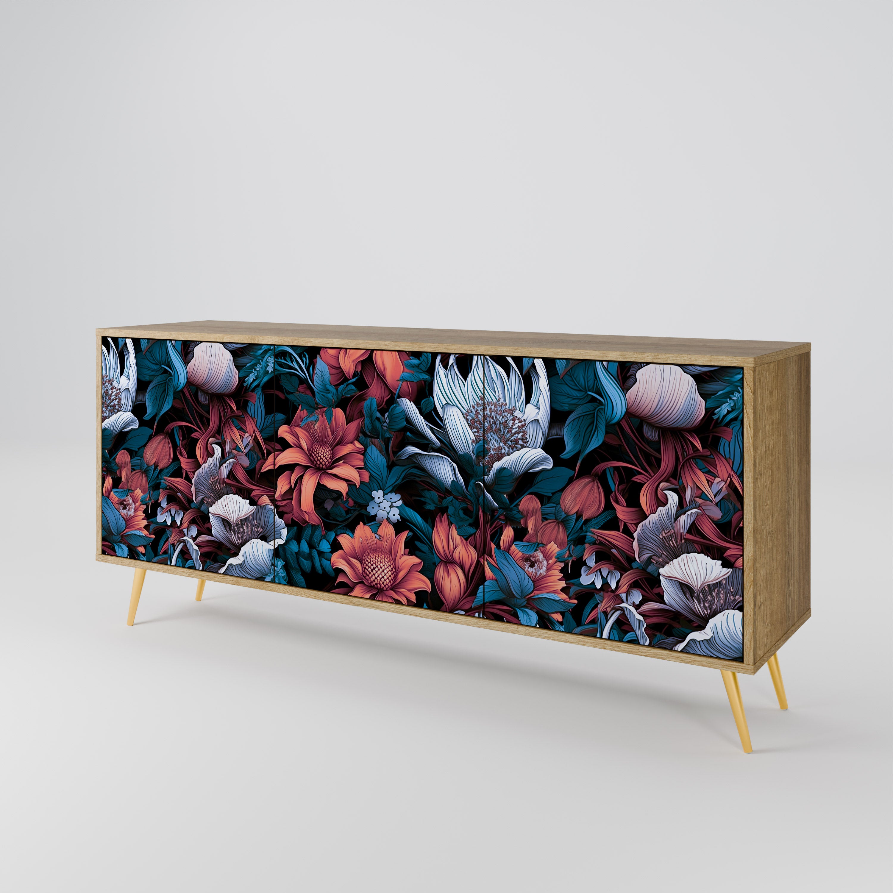 ETHEREAL BLOSSOMS 3-Door Sideboard