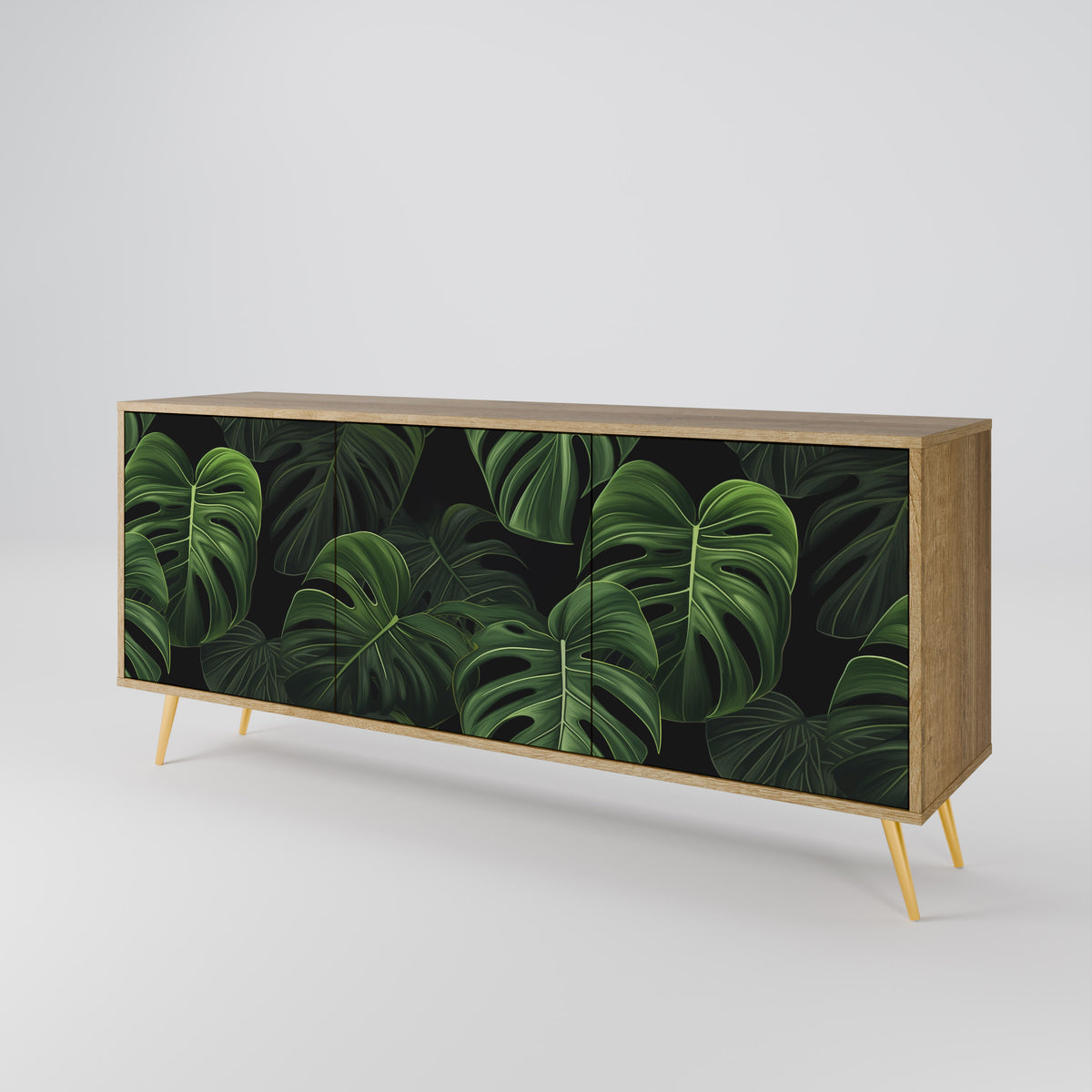 INFINITE MONSTERA Třídveřová komoda