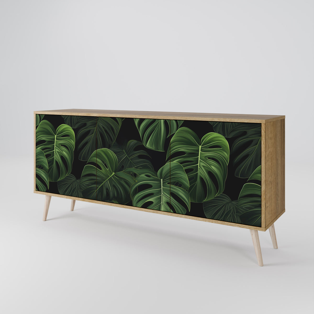 INFINITE MONSTERA Třídveřová komoda