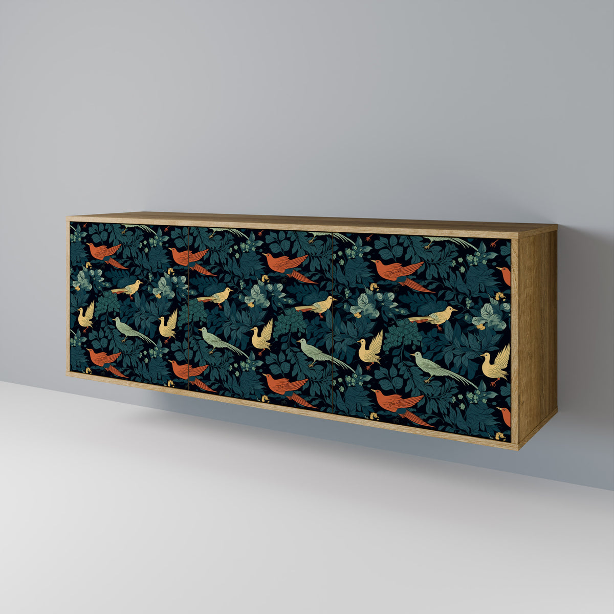 FOWL ORNAMENT Třídveřová komoda