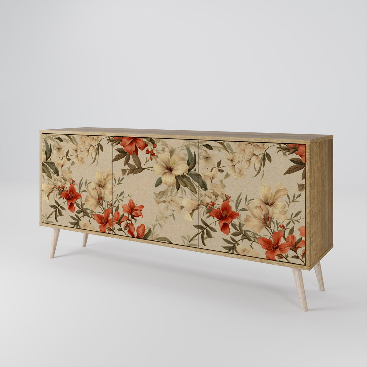 BLOOMING HARMONY Třídveřová komoda