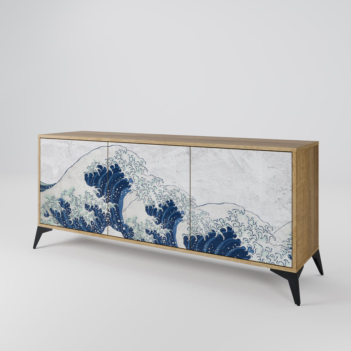 THE GREAT WAVE AT KANAGAWA Třídveřová komoda
