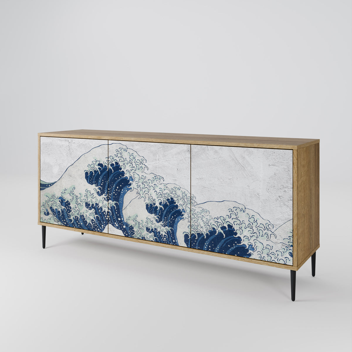 THE GREAT WAVE AT KANAGAWA Třídveřová komoda