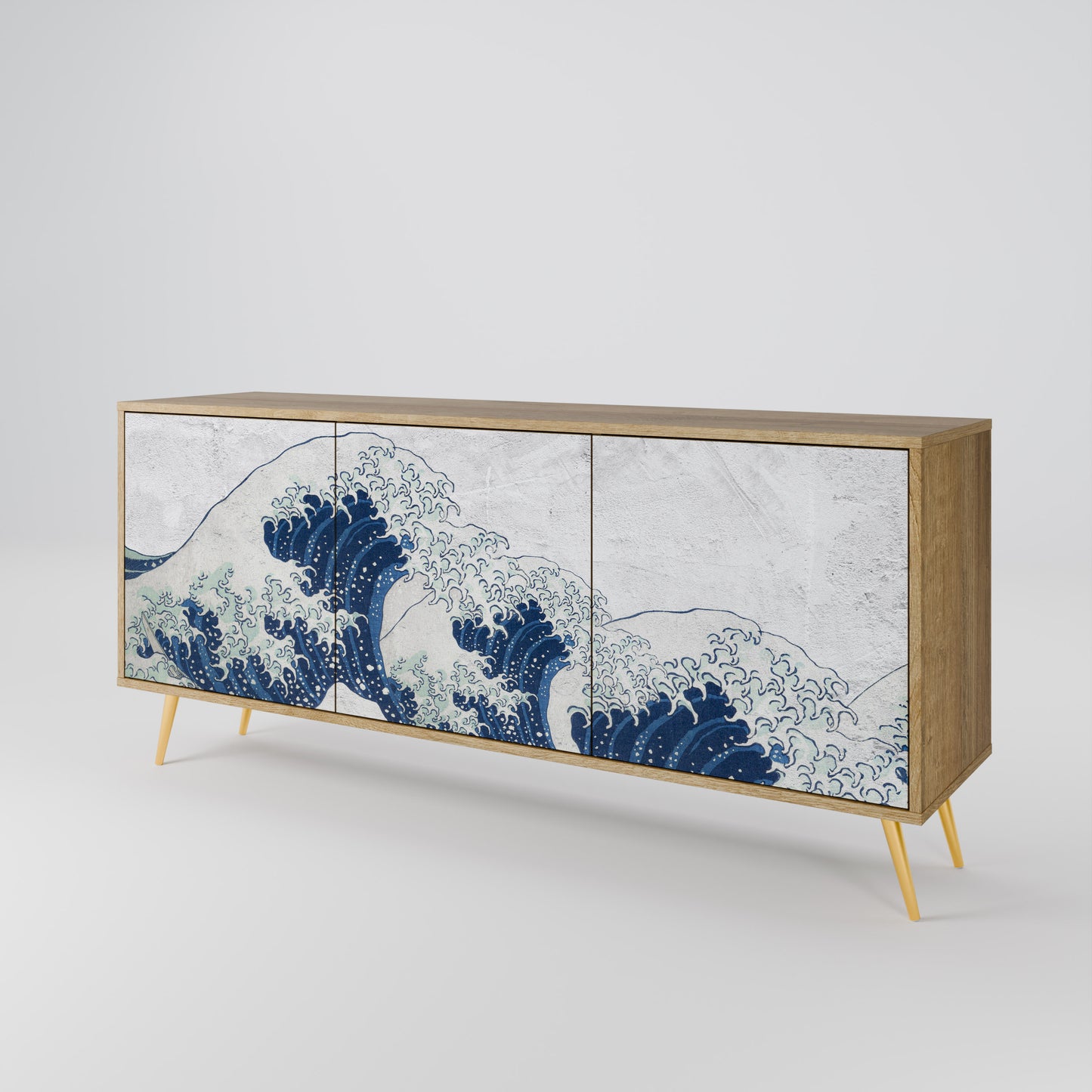 THE GREAT WAVE AT KANAGAWA Třídveřová komoda