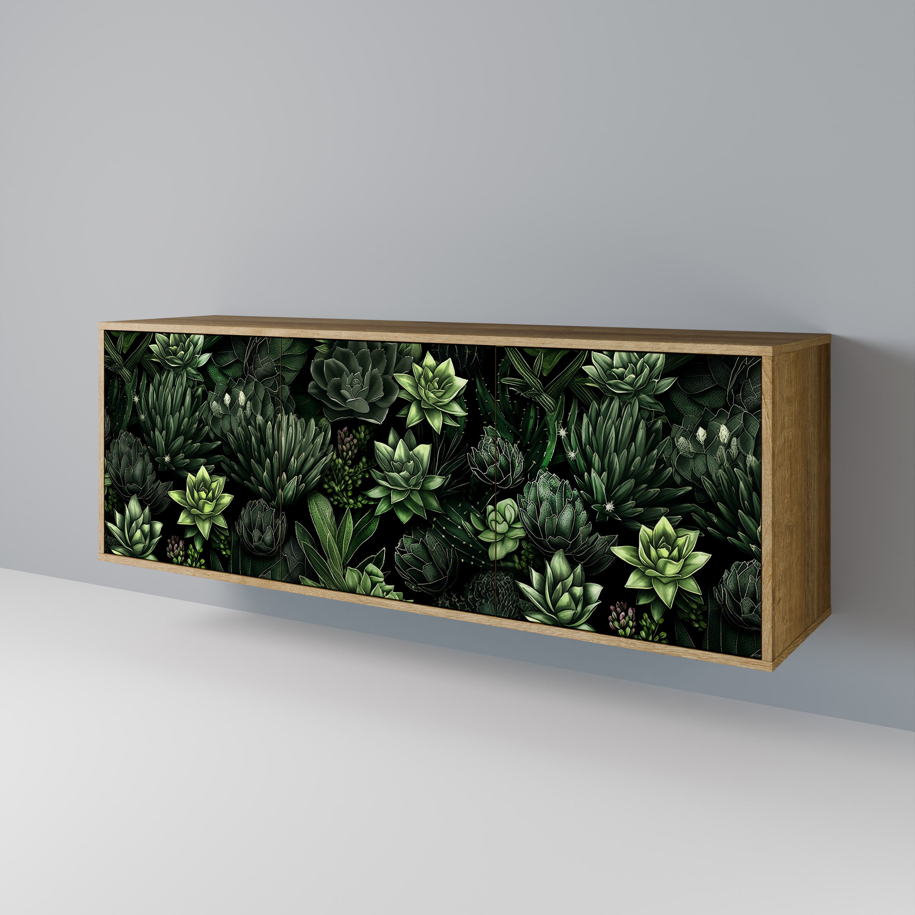 SUCCULENT JUNGLE 3-Door Sideboard