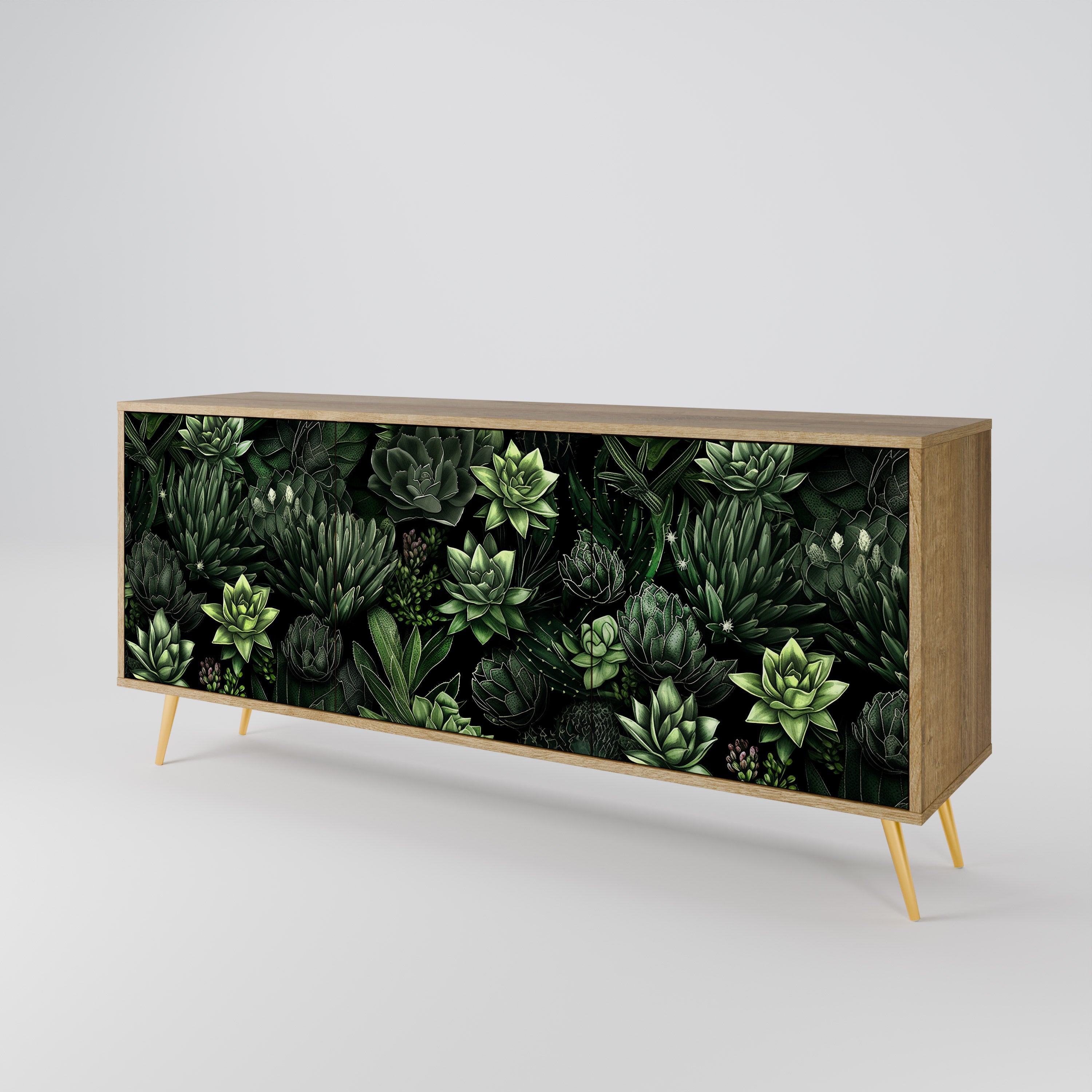 SUCCULENT JUNGLE 3-Door Sideboard