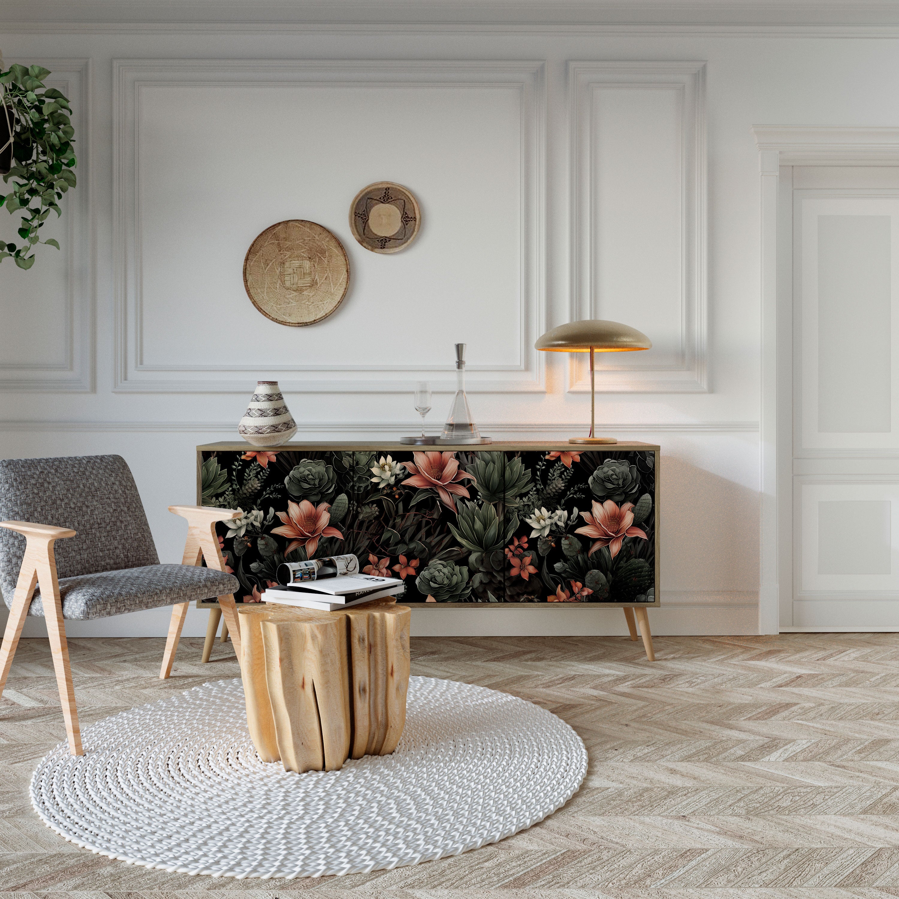 SECRET VERDURE 3-Door Sideboard