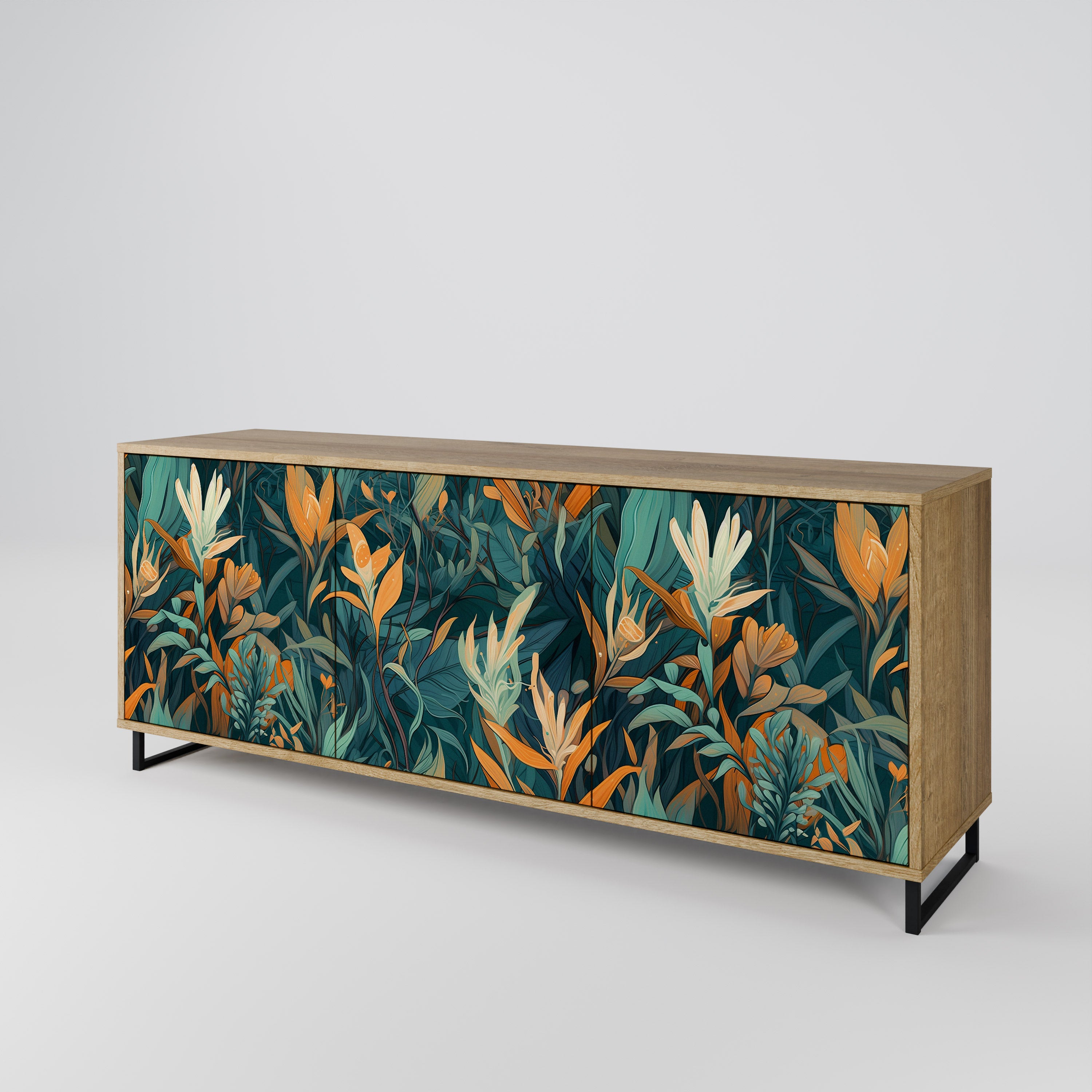 FLORAL SERENITY 3-Door Sideboard