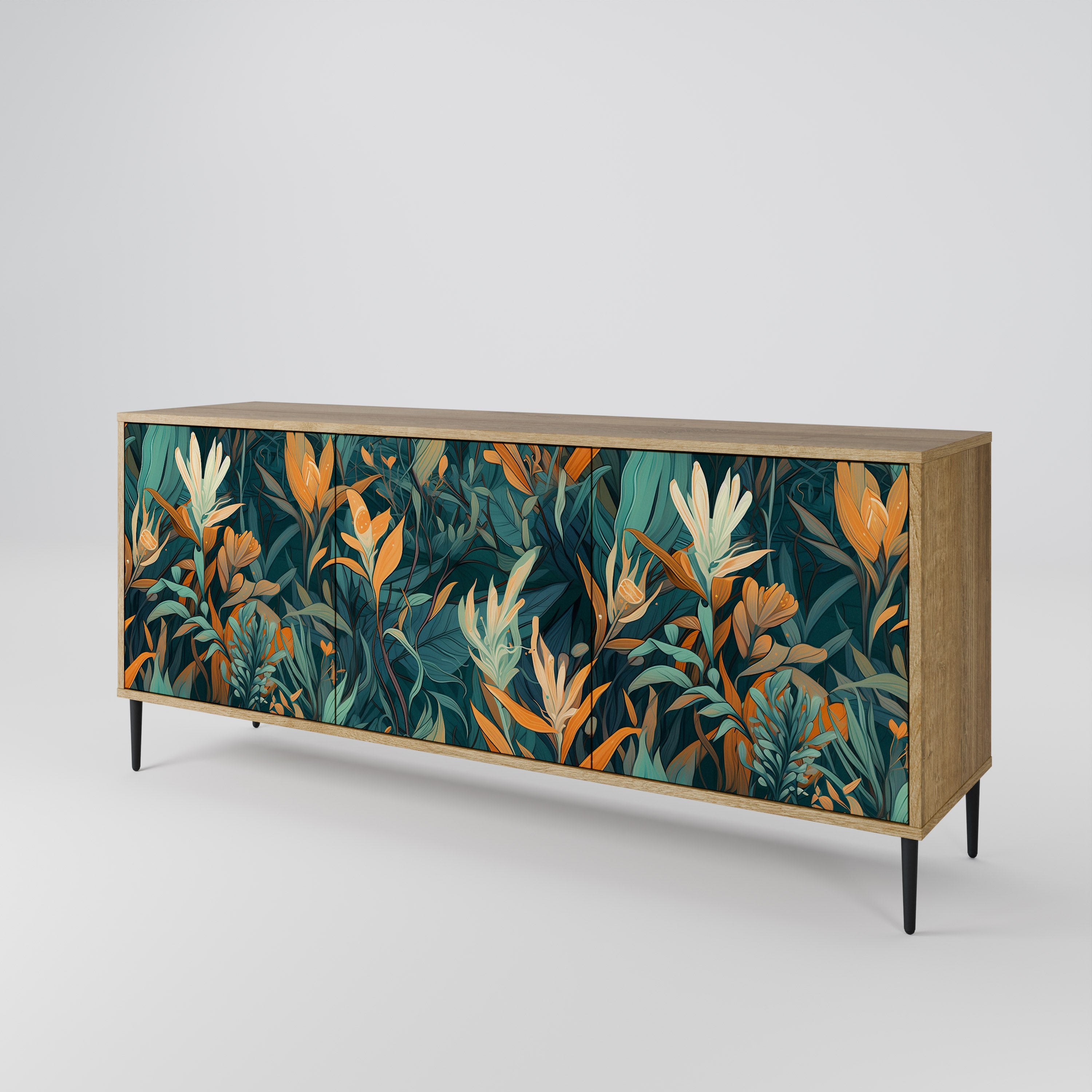 FLORAL SERENITY 3-Door Sideboard
