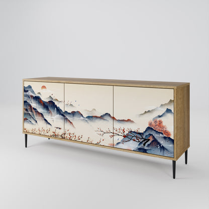 JAPANESE LANDSCAPE Třídveřová komoda