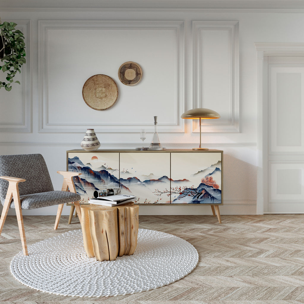 JAPANESE LANDSCAPE 3-Door Sideboard