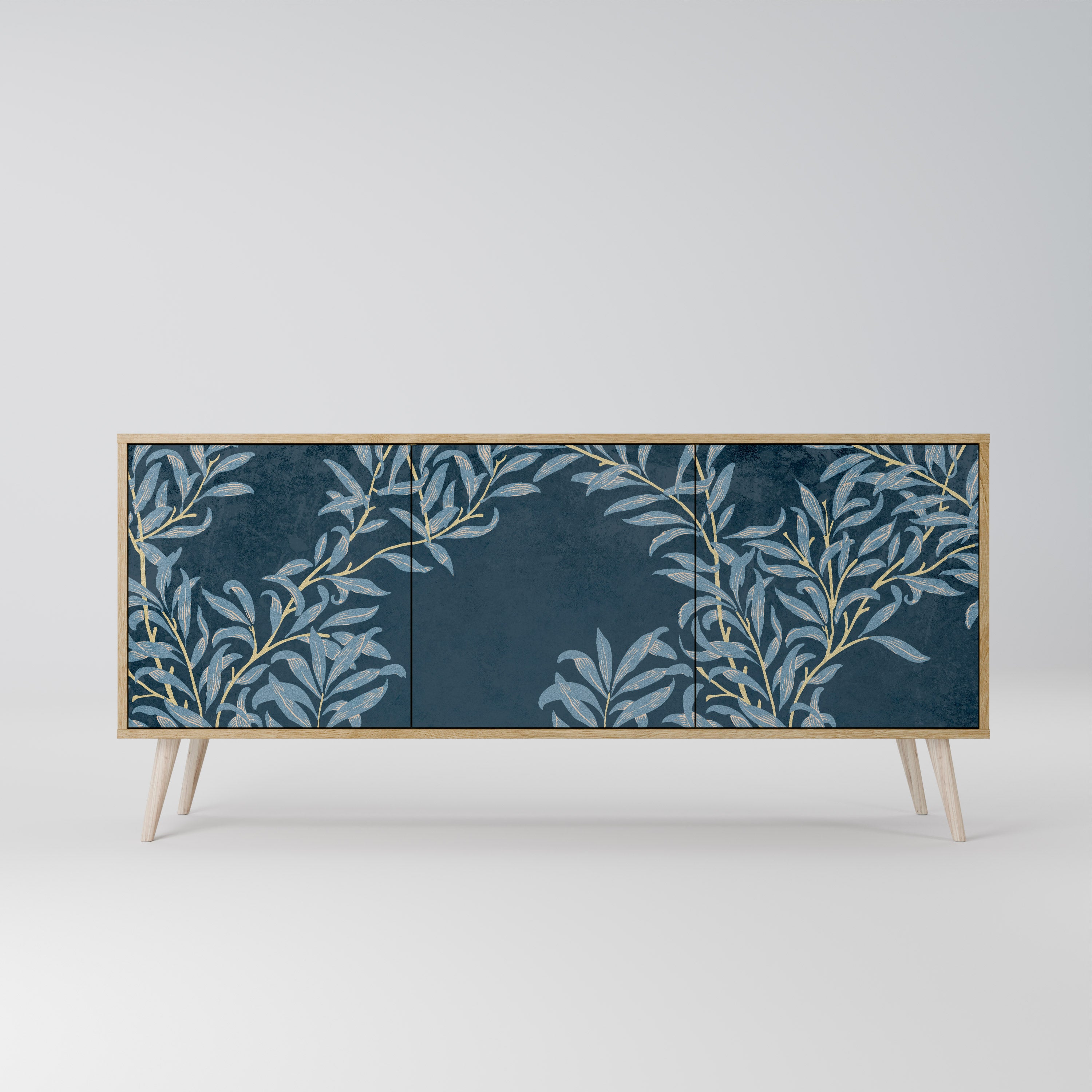BLUE LEAVES 3-Door Sideboard