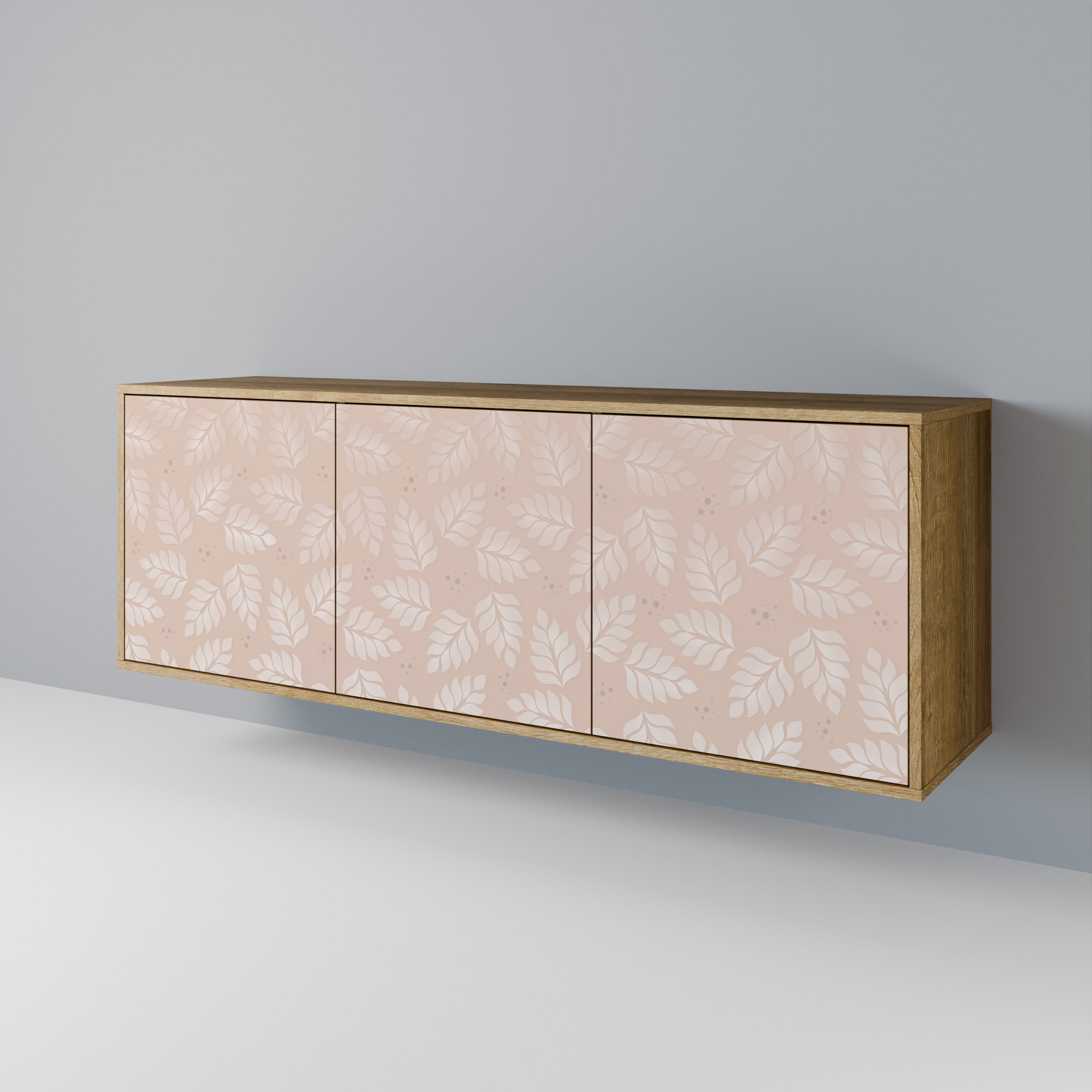 LEAVES ON BEIGE 3-Door Sideboard