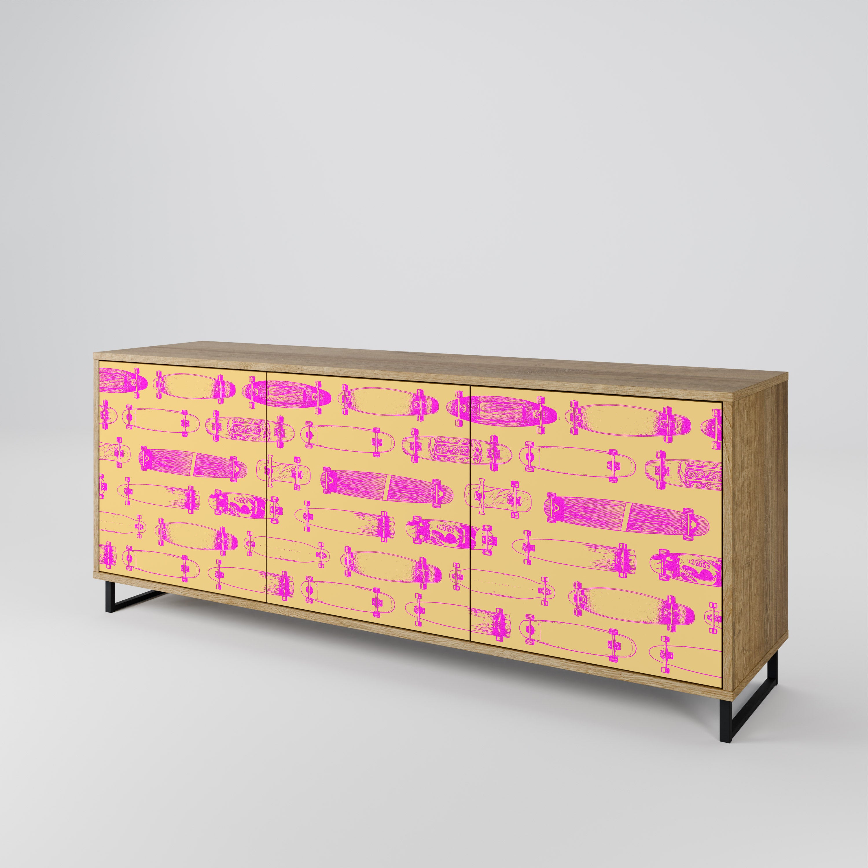 SKATEBOARD ARTISTRY 3-Door Sideboard