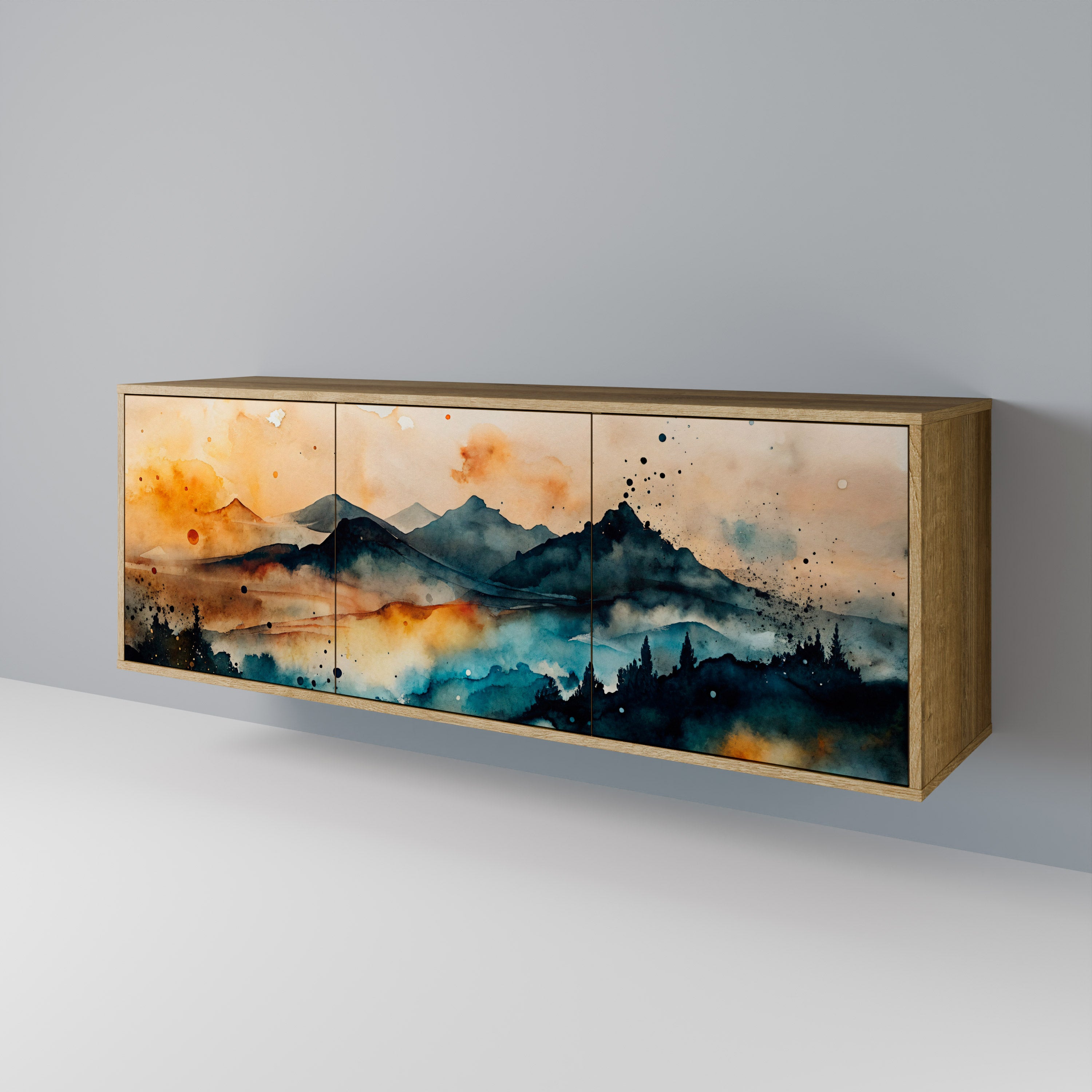 OMINOUS MOUNTAINS 3-Door Sideboard