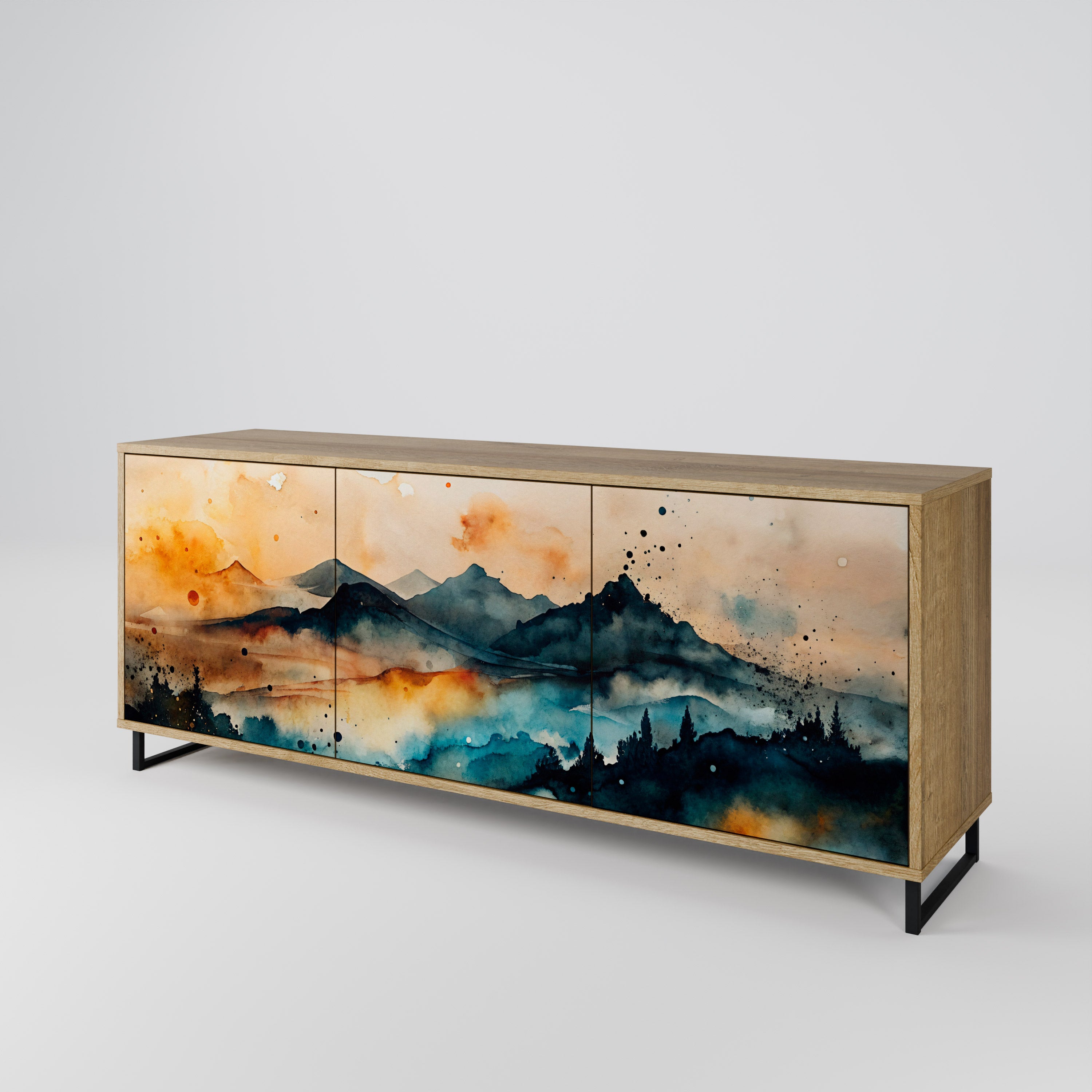 OMINOUS MOUNTAINS 3-Door Sideboard