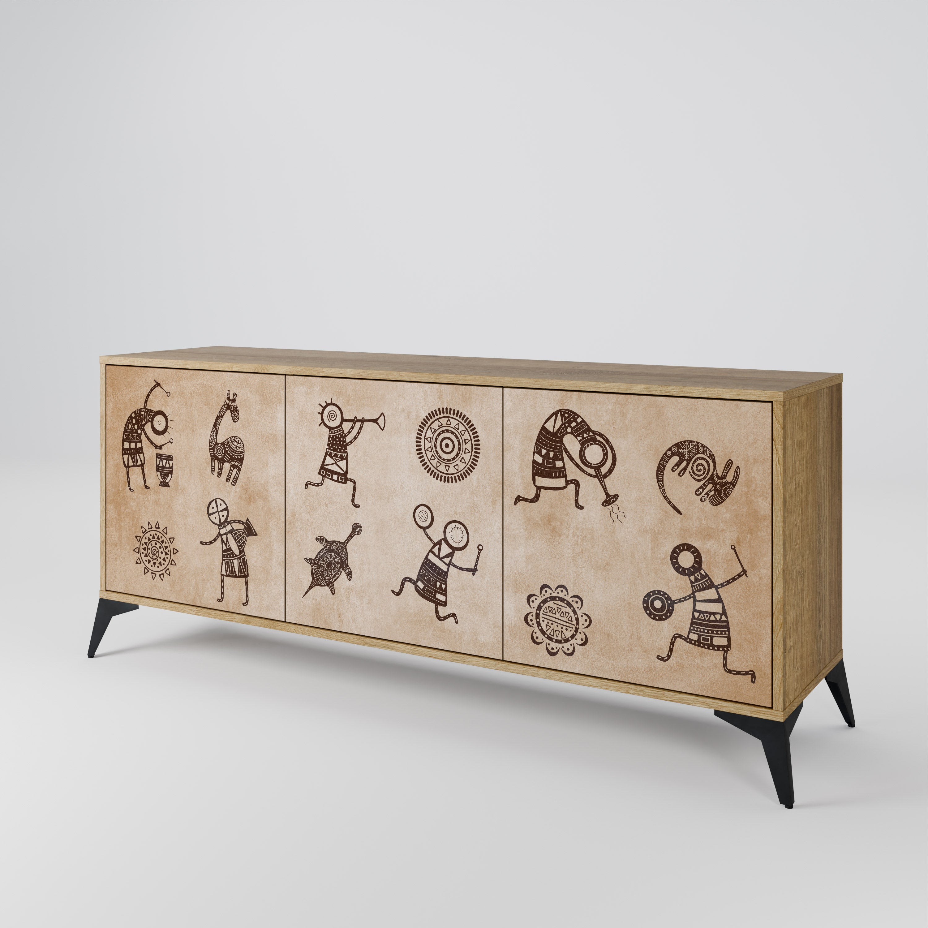 AFRICAN STYLE 3-Door Sideboard