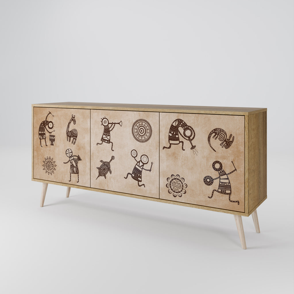 AFRICAN STYLE 3-Door Sideboard