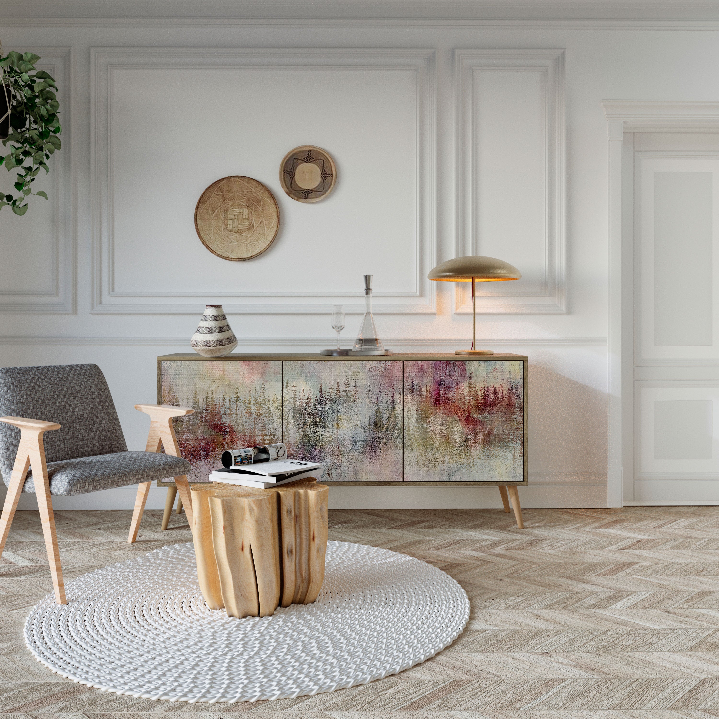 VEILED SUMMIT 3-Door Sideboard