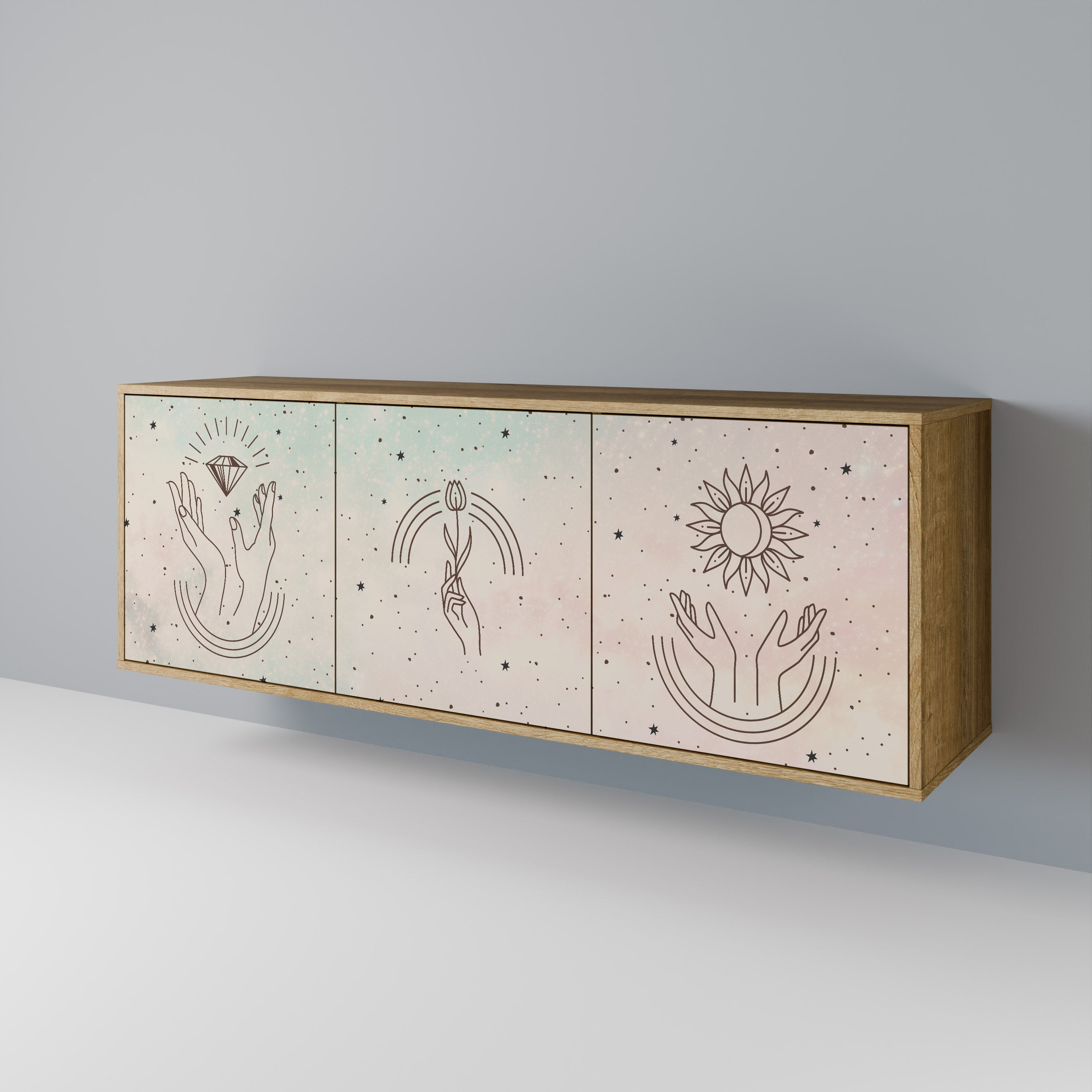 DELICATE BEAUTY 3-Door Sideboard