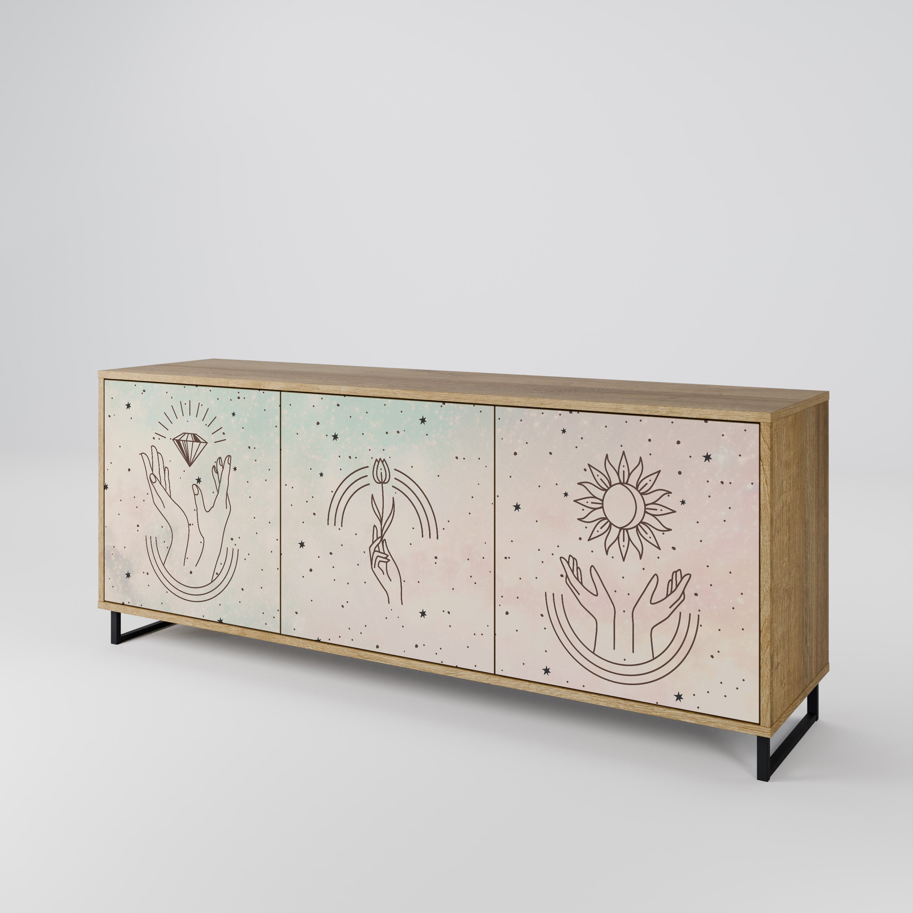 DELICATE BEAUTY 3-Door Sideboard