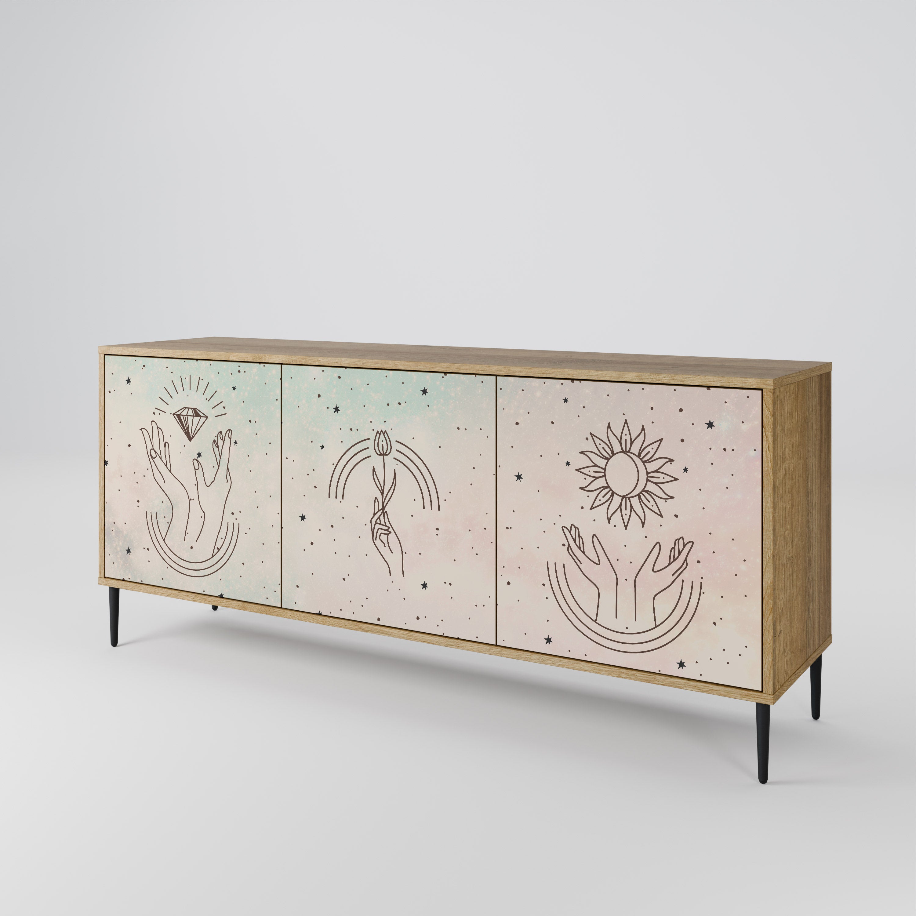 DELICATE BEAUTY 3-Door Sideboard