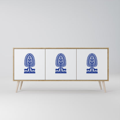 POLISH FOLK ART Třídveřová komoda