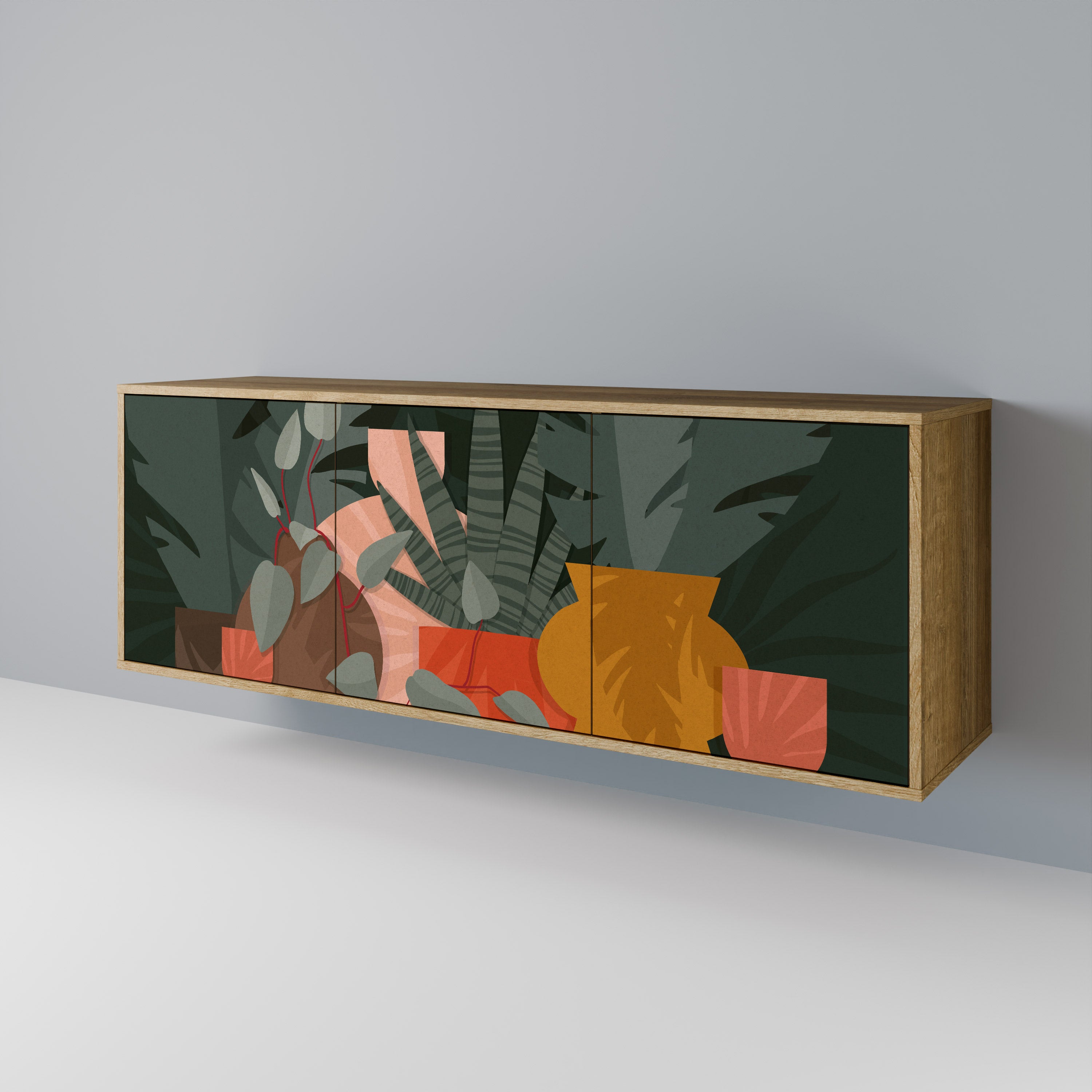 TROPICAL COMPOSITION 3-Door Sideboard