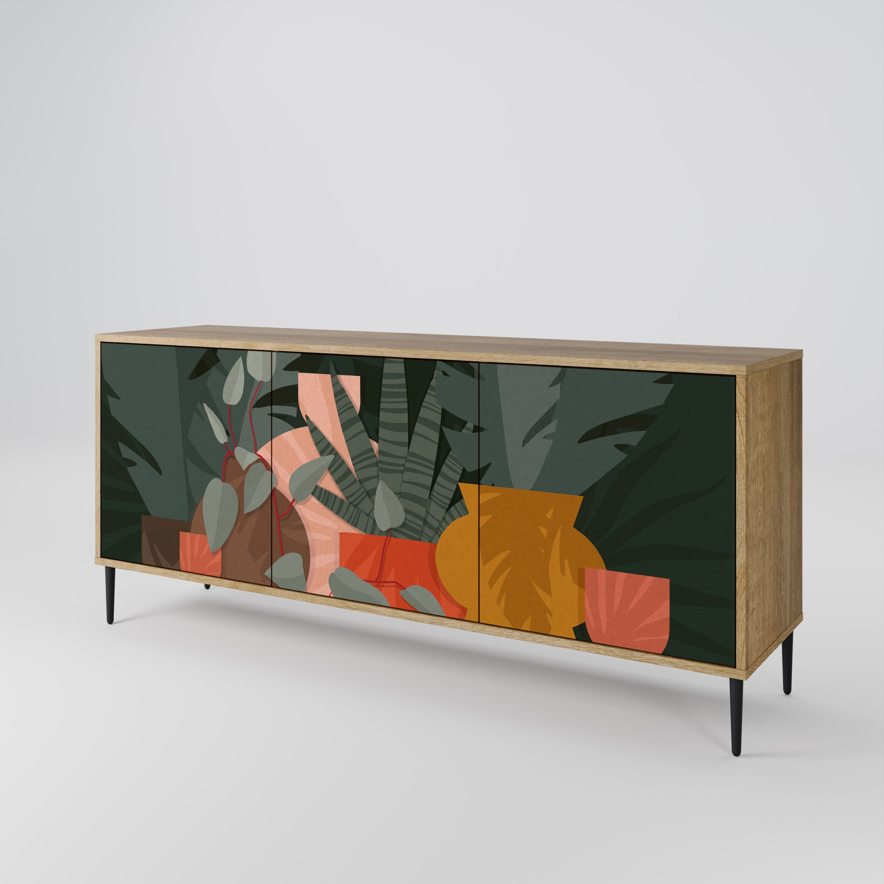 TROPICAL COMPOSITION 3-Door Sideboard