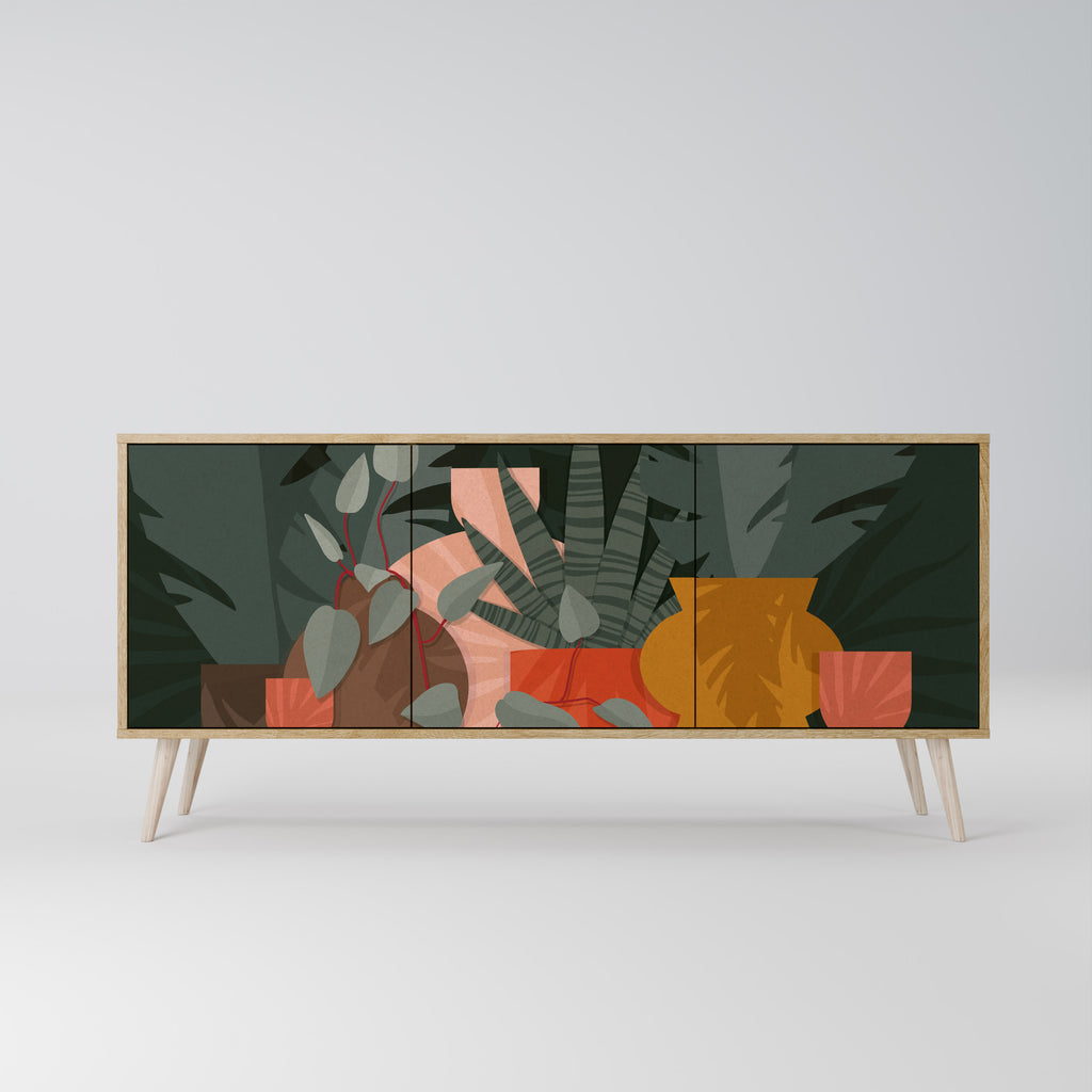 TROPICAL COMPOSITION 3-Door Sideboard