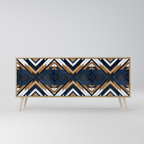 ARTFUL GEOMETRY Třídveřová komoda