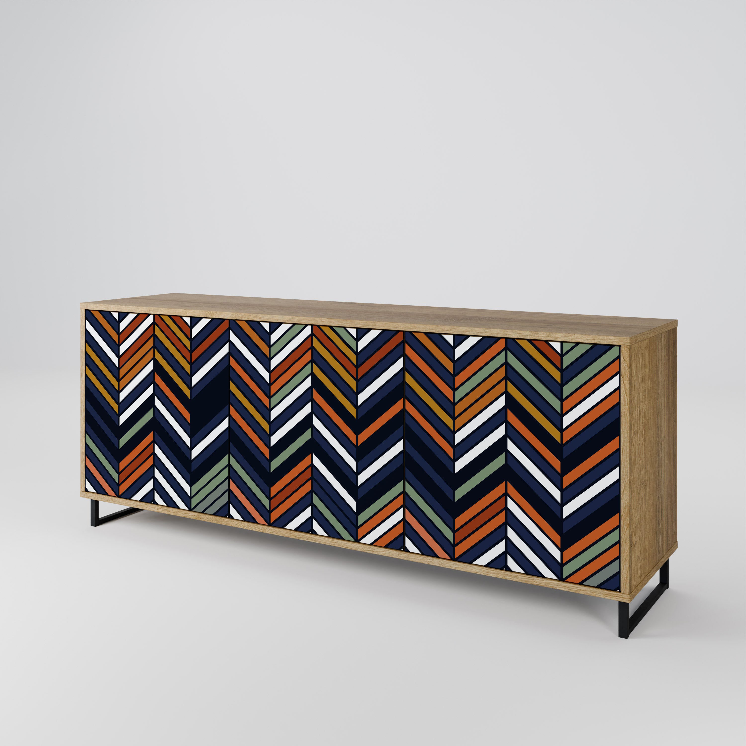 VIBRANT PATCHWORK 3-Door Sideboard