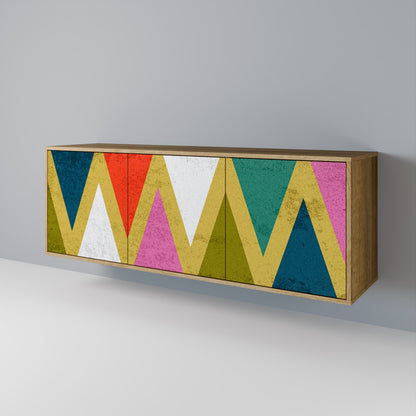 COLORFUL TRIANGLES Třídveřová komoda