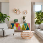 COLORFUL TRIANGLES 3-Door Sideboard