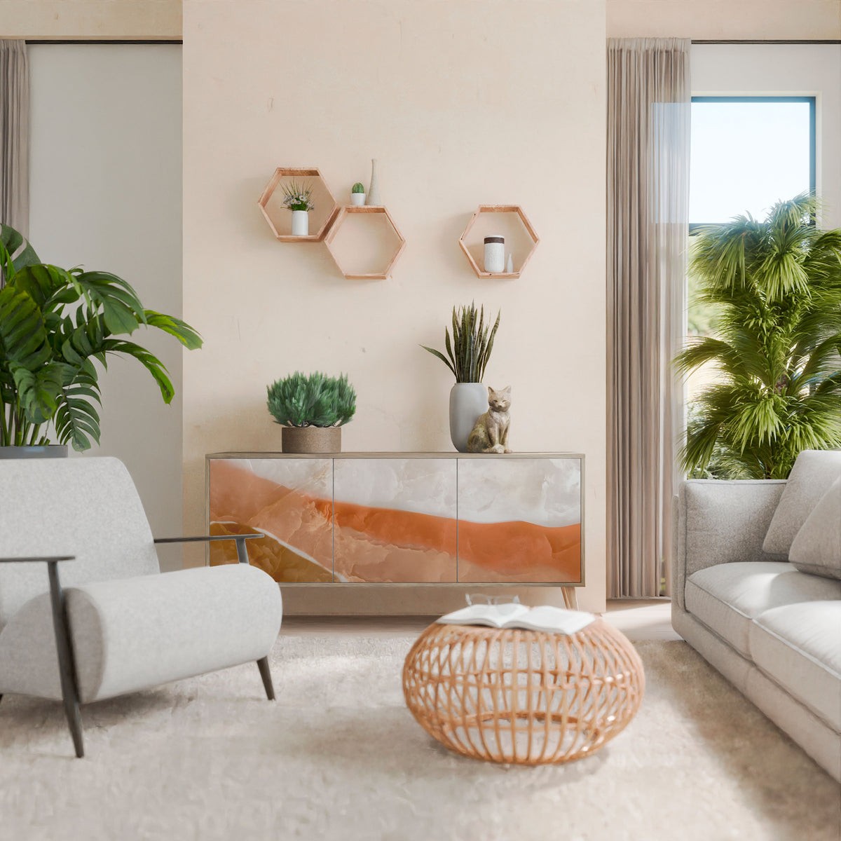 SANDHILLS SPLENDOUR Třídveřová komoda