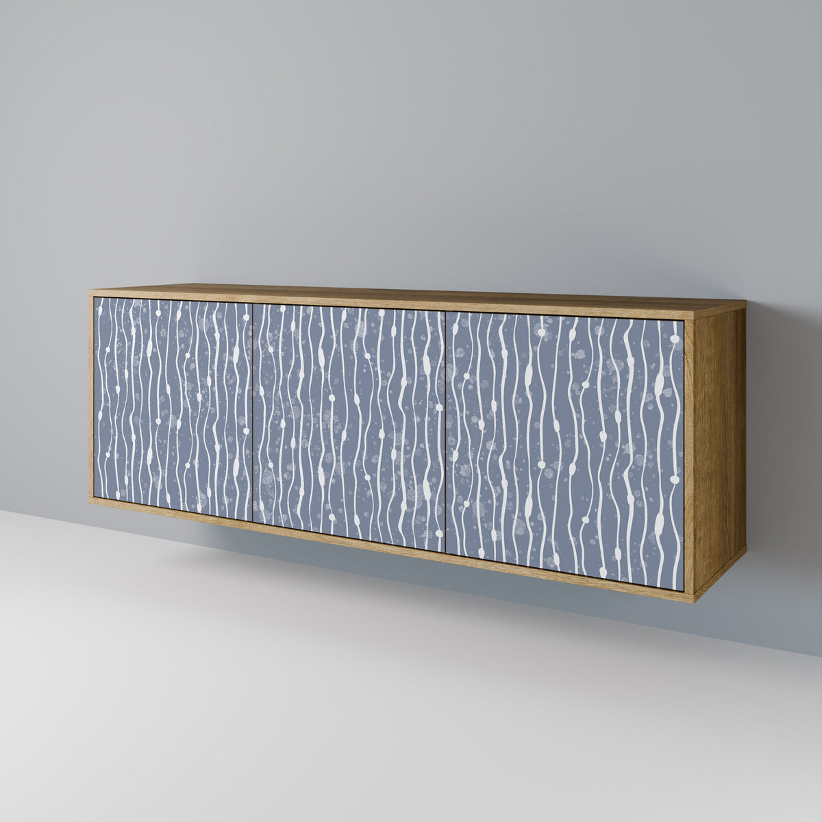 GRAPHITE RAIN Třídveřová komoda