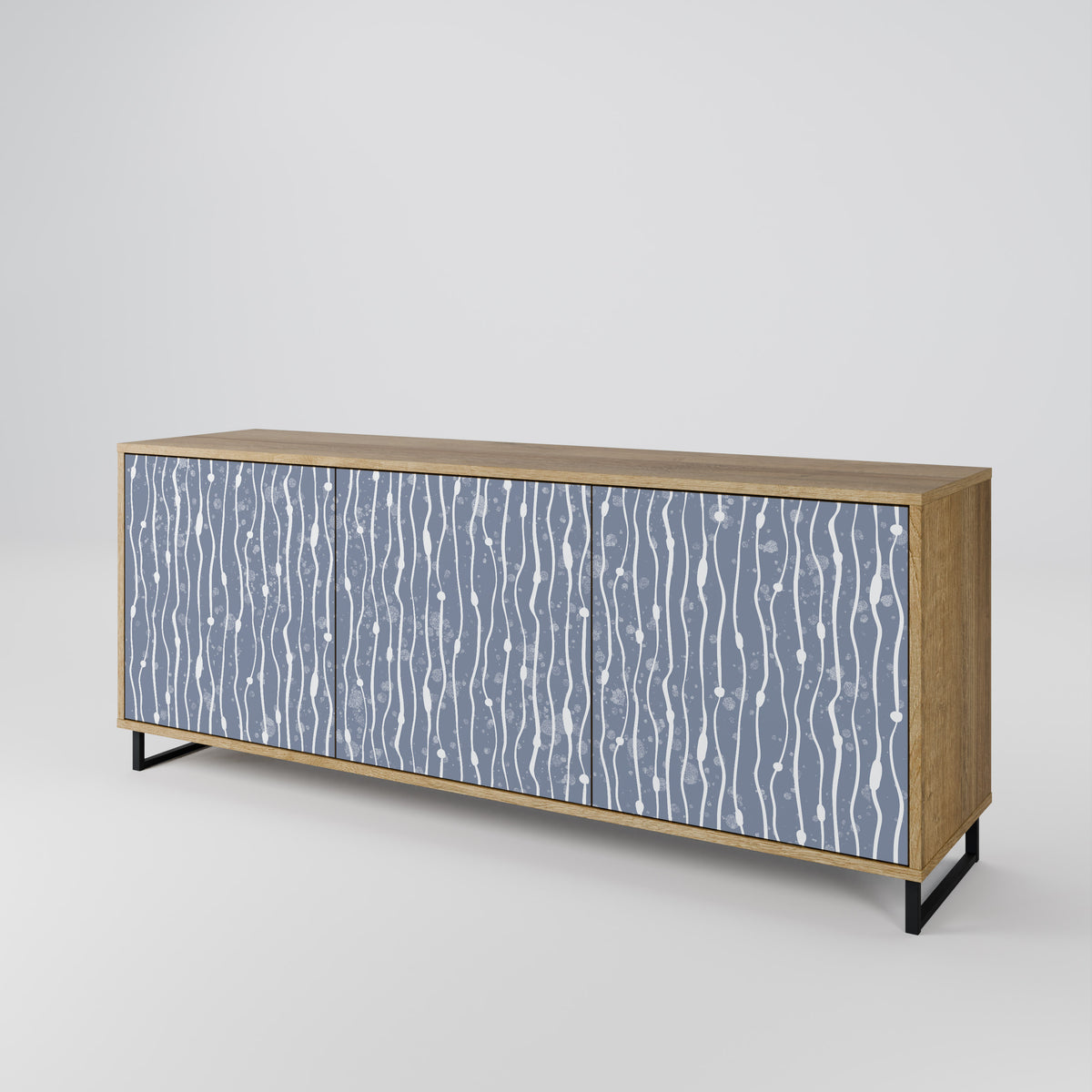 GRAPHITE RAIN Třídveřová komoda