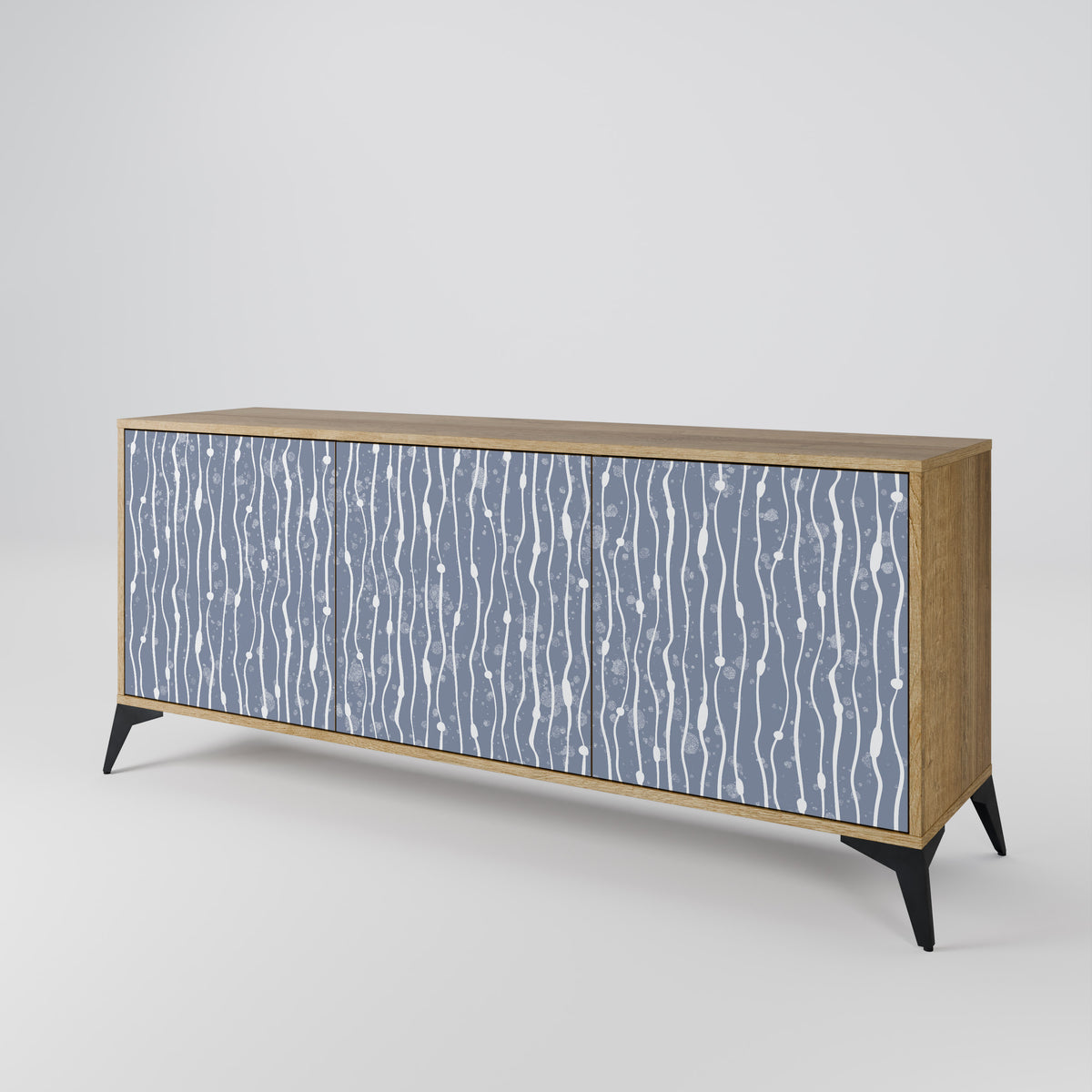 GRAPHITE RAIN Třídveřová komoda